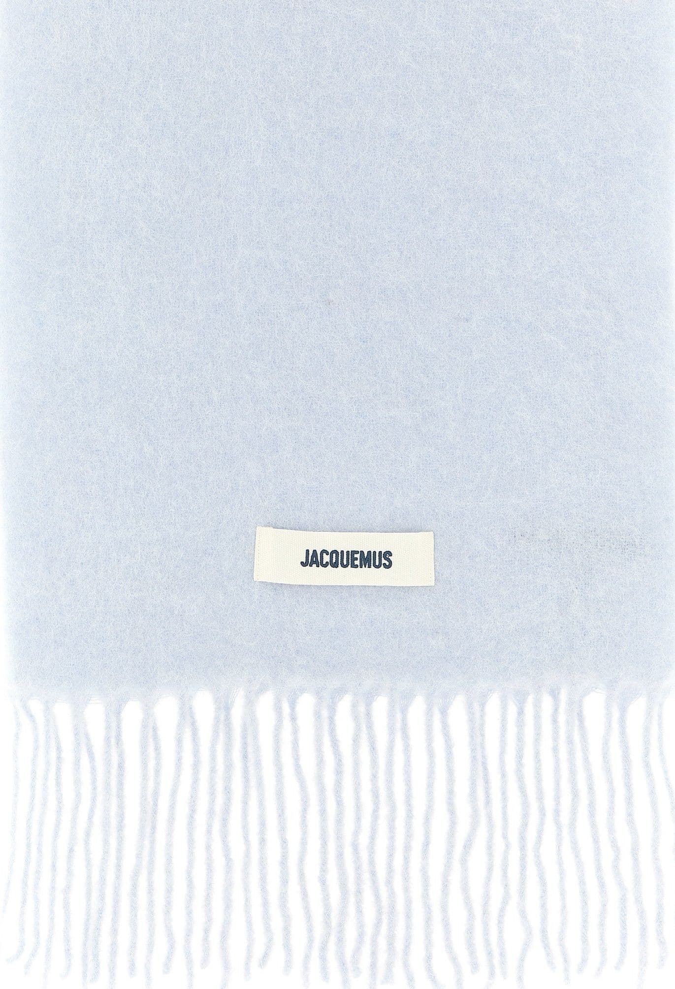 Blue Alpaca Leather Scarf - 2