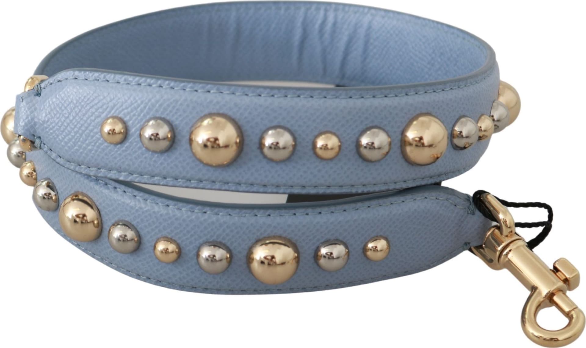 Blue Leather Handbag Accessory Shoulder Strap - 2