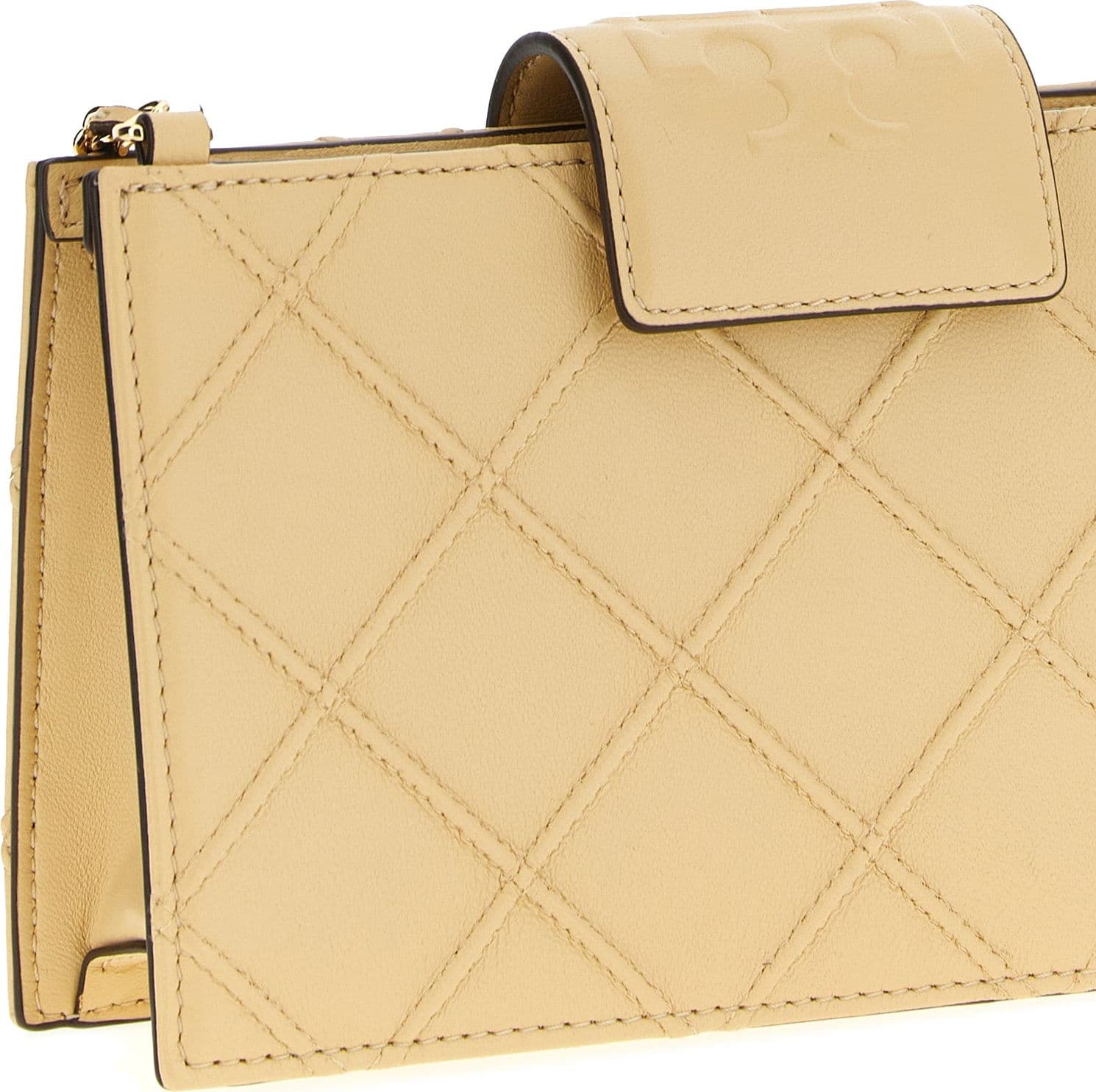 Beige Lamb Leather Cardholder - 3