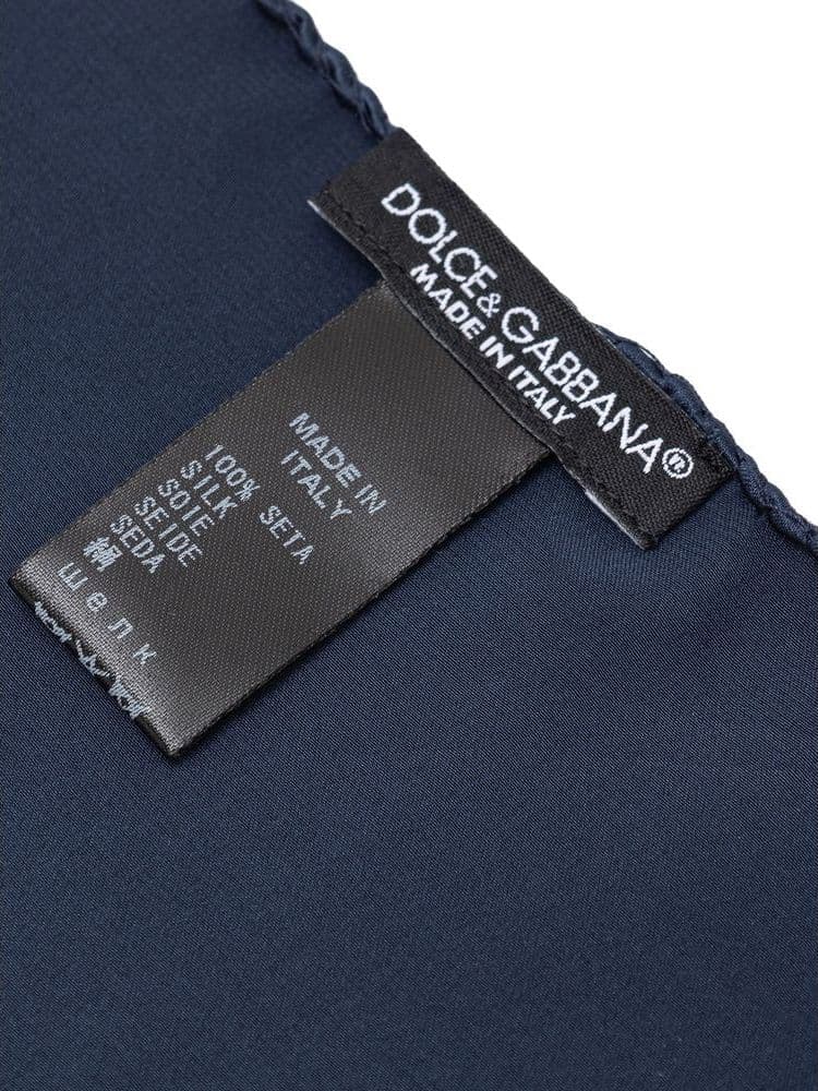 Blue Silk Pocket Square - 2