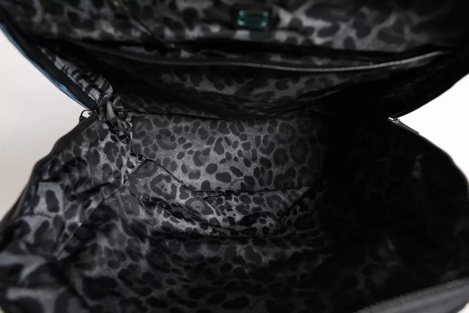 Black Nylon DG Logo School Backpack Bag - 6