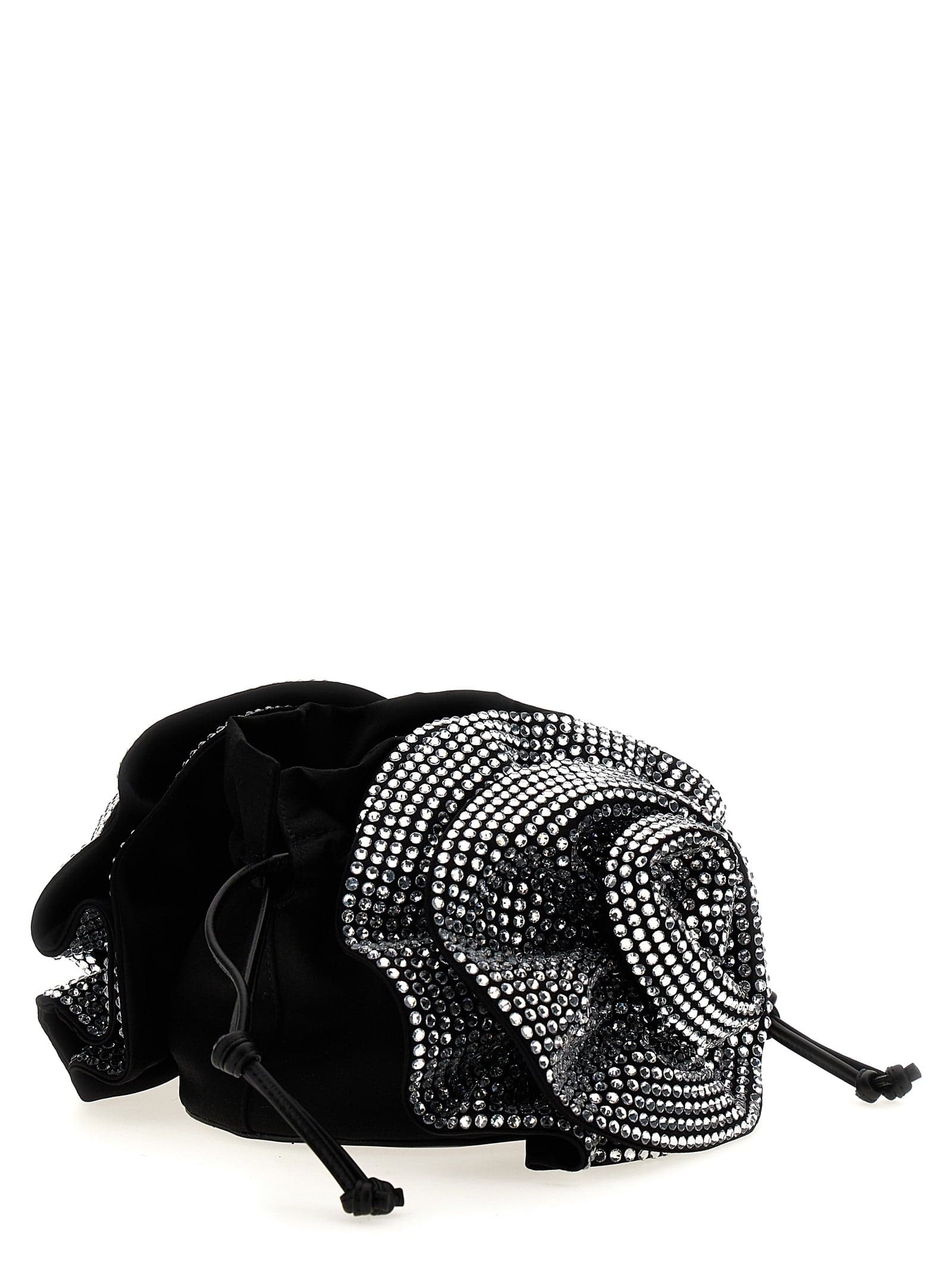 Black Viscose Crossbody Bag - 2