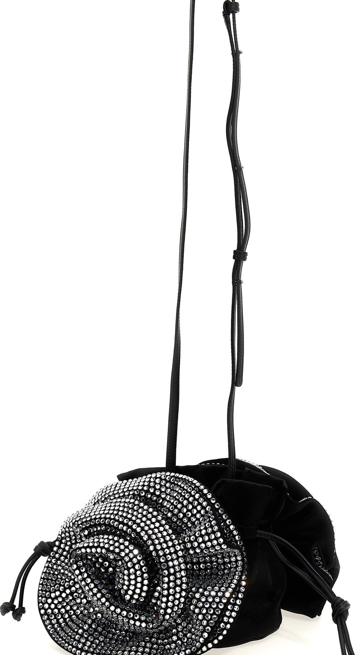 Black Viscose Crossbody Bag - 3