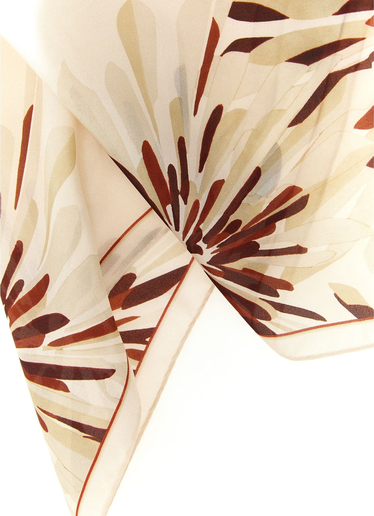 Beige Silk Scarf - 3