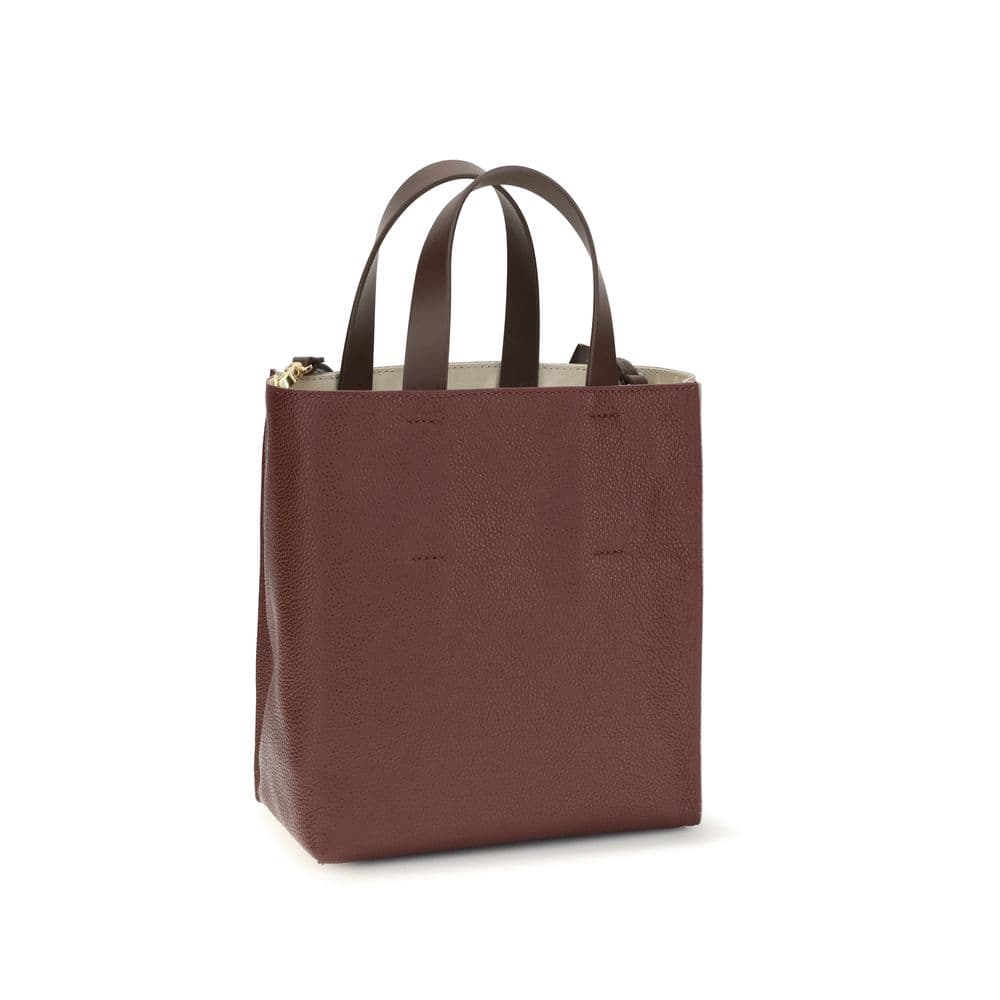 Beige Calf Leather Bos Taurus Handbag - 3