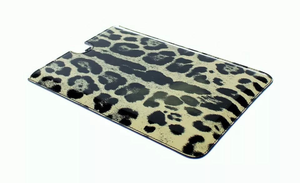 White Leopard Pattern Leather eBook Cover Tablet Case - 7