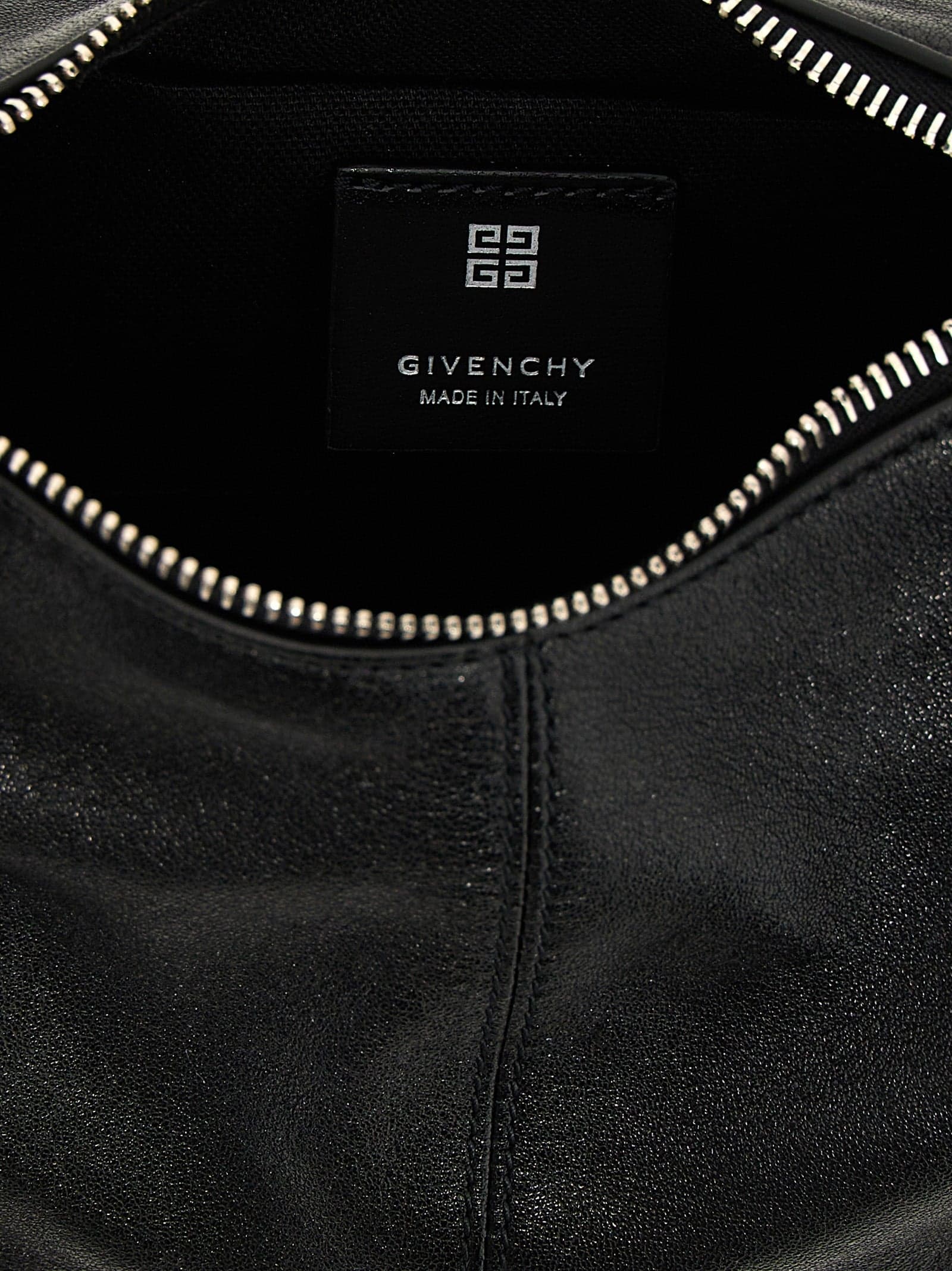 Black Lamb Leather Shoulder Bag - 4