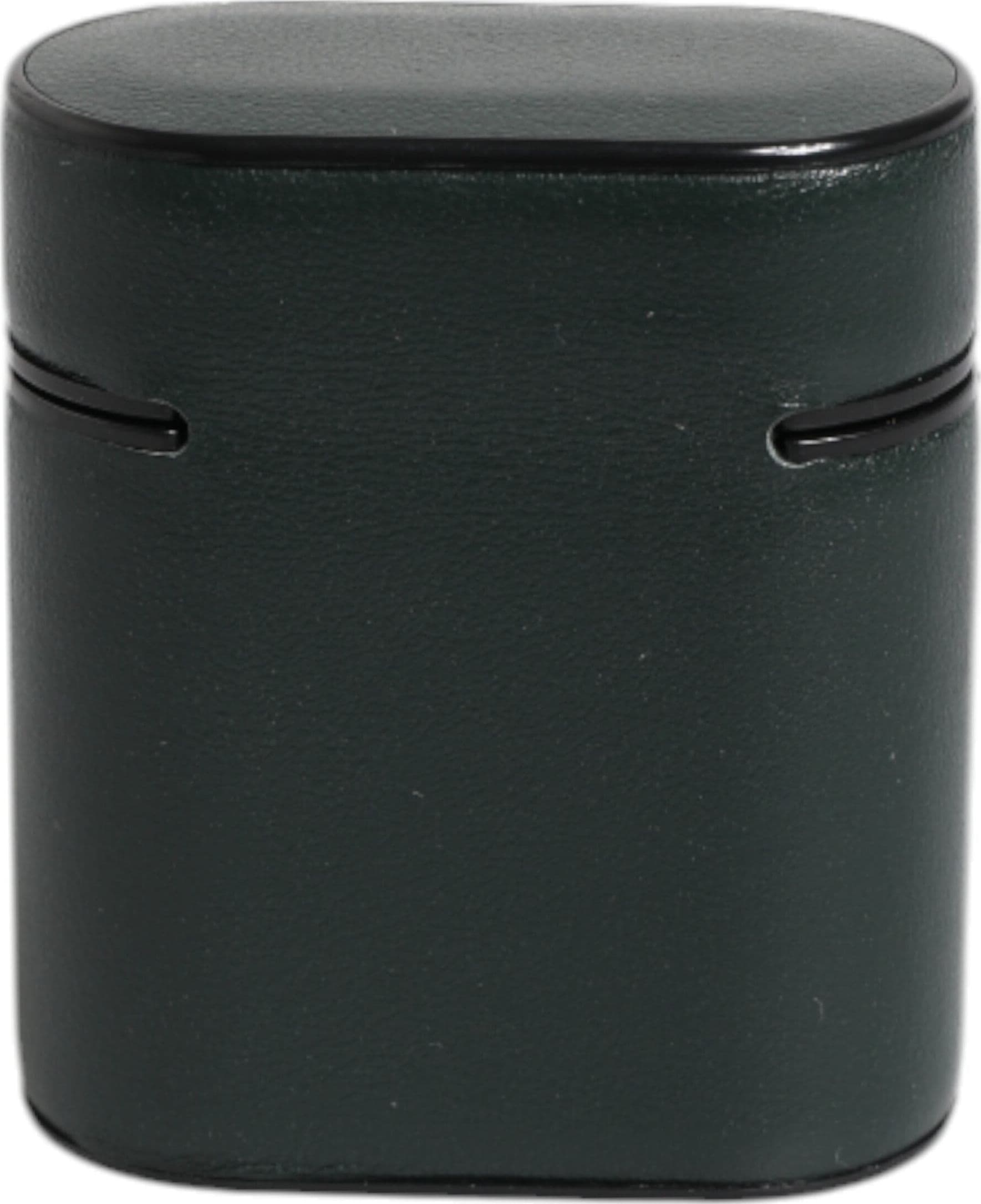 Green Calfskin Leather Logo Print Flip Holder Airpods Case - 4