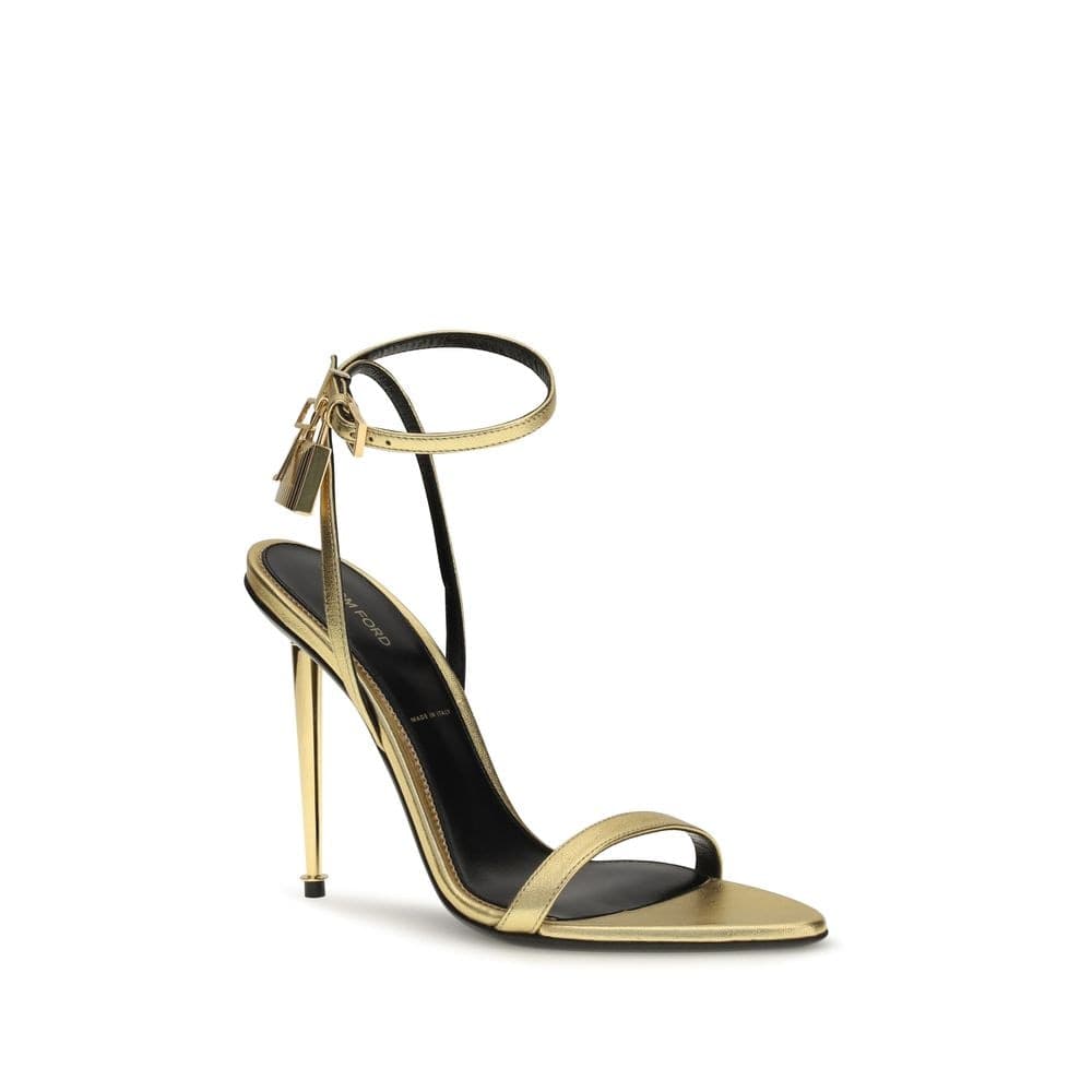 Gold Lamb Ovis Aries Aries Stiletto Heel Sandals - 2
