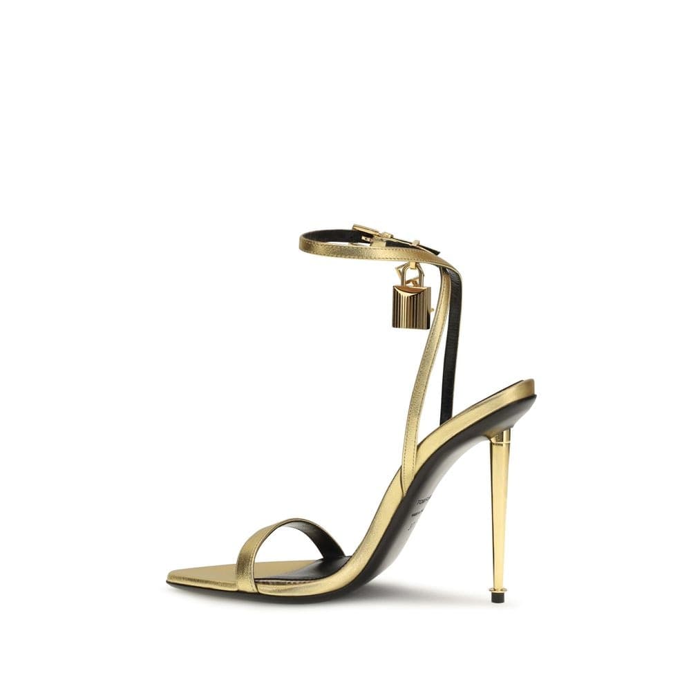 Gold Lamb Ovis Aries Aries Stiletto Heel Sandals - 3