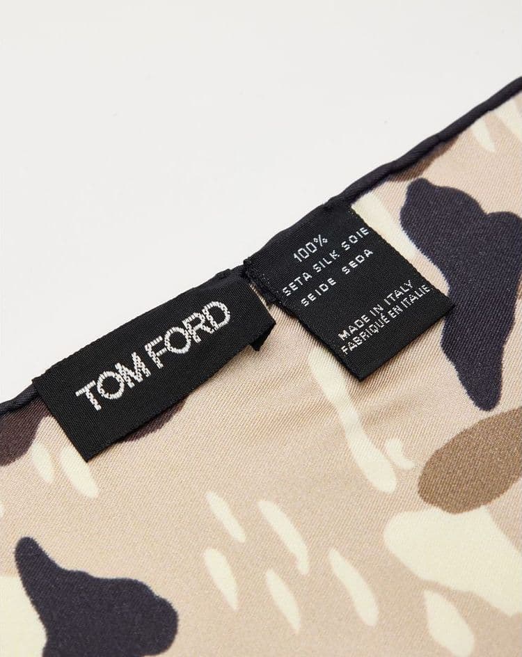 Beige Silk Pocket Square - 3