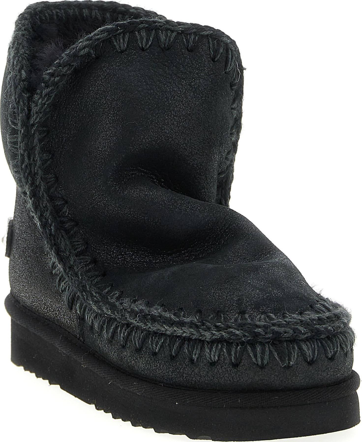 Black Lamb Leather Ankle Boots - 2
