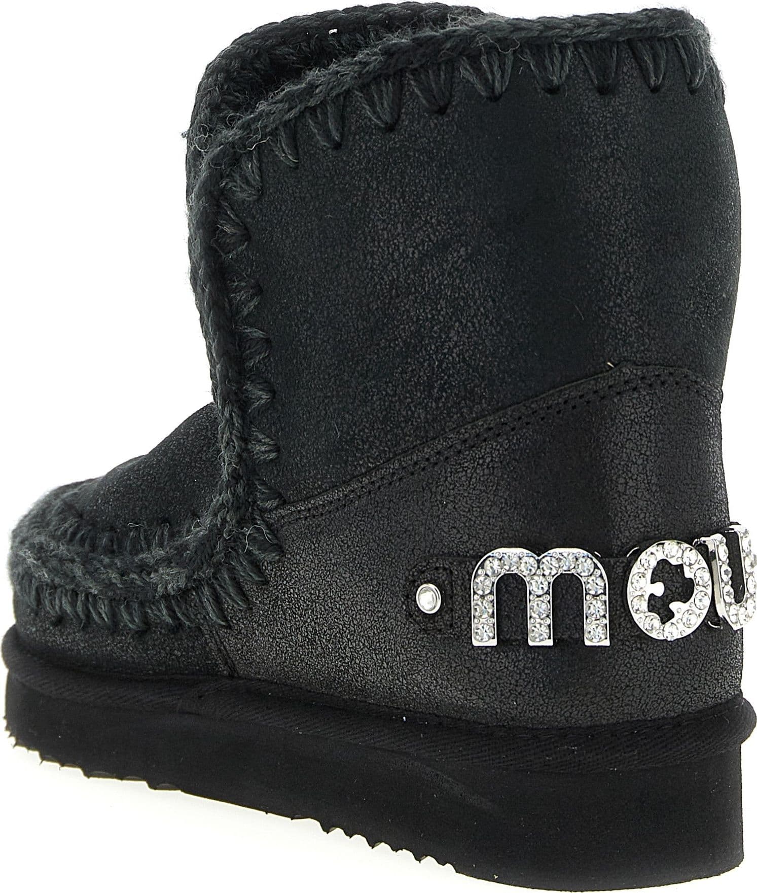 Black Lamb Leather Ankle Boots - 3