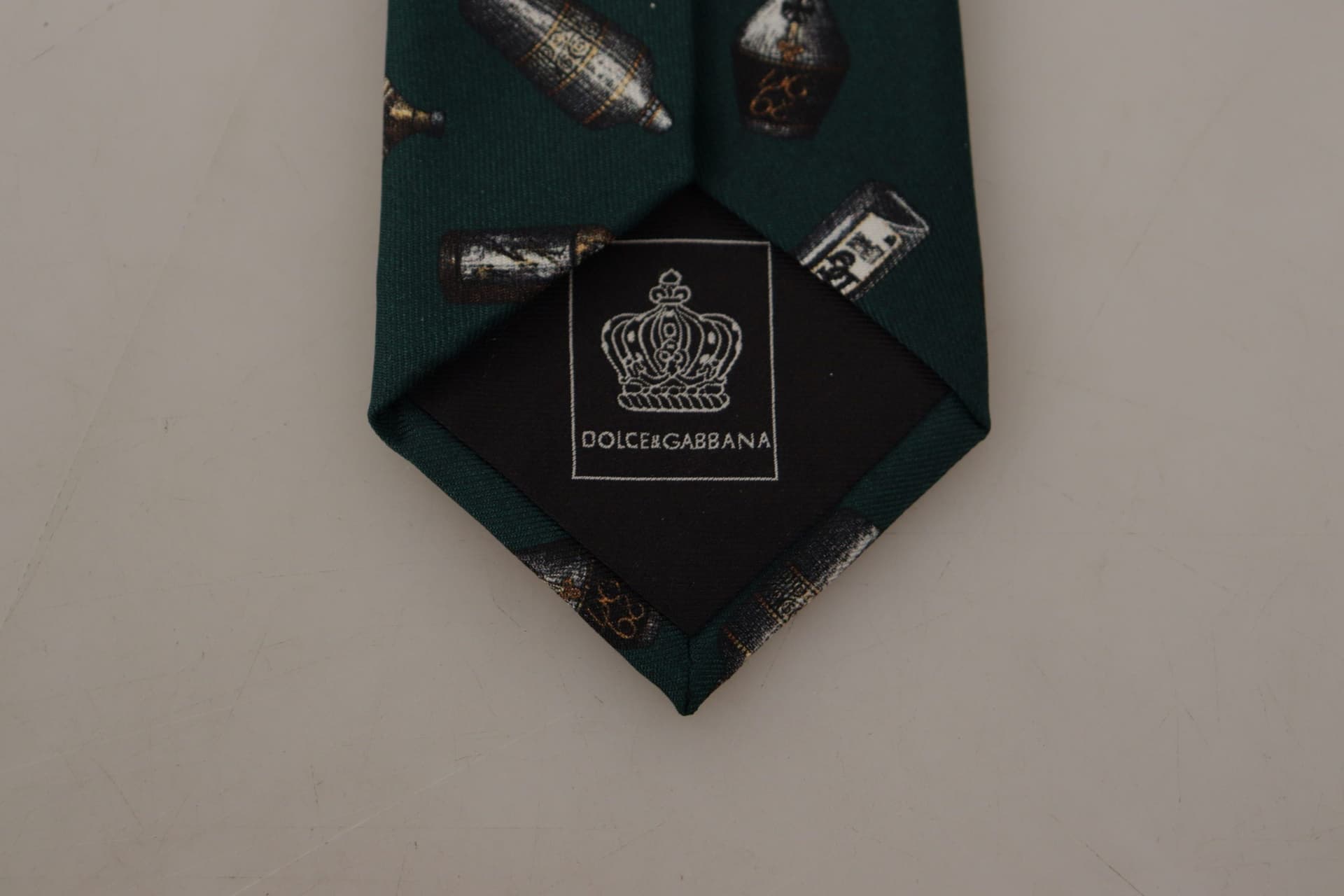 Black Bottle Fantasy Print Silk Adjustable Accessory Tie - 4