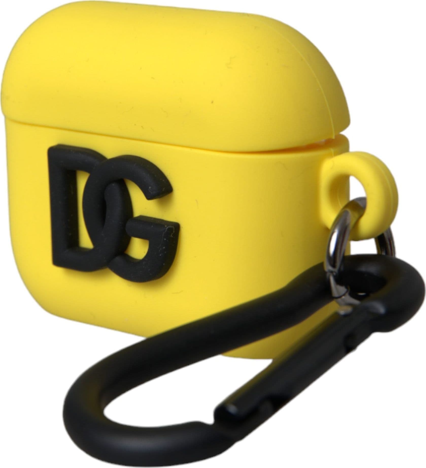 Yellow Silicone Logo Embossed Airpods Case - 2
