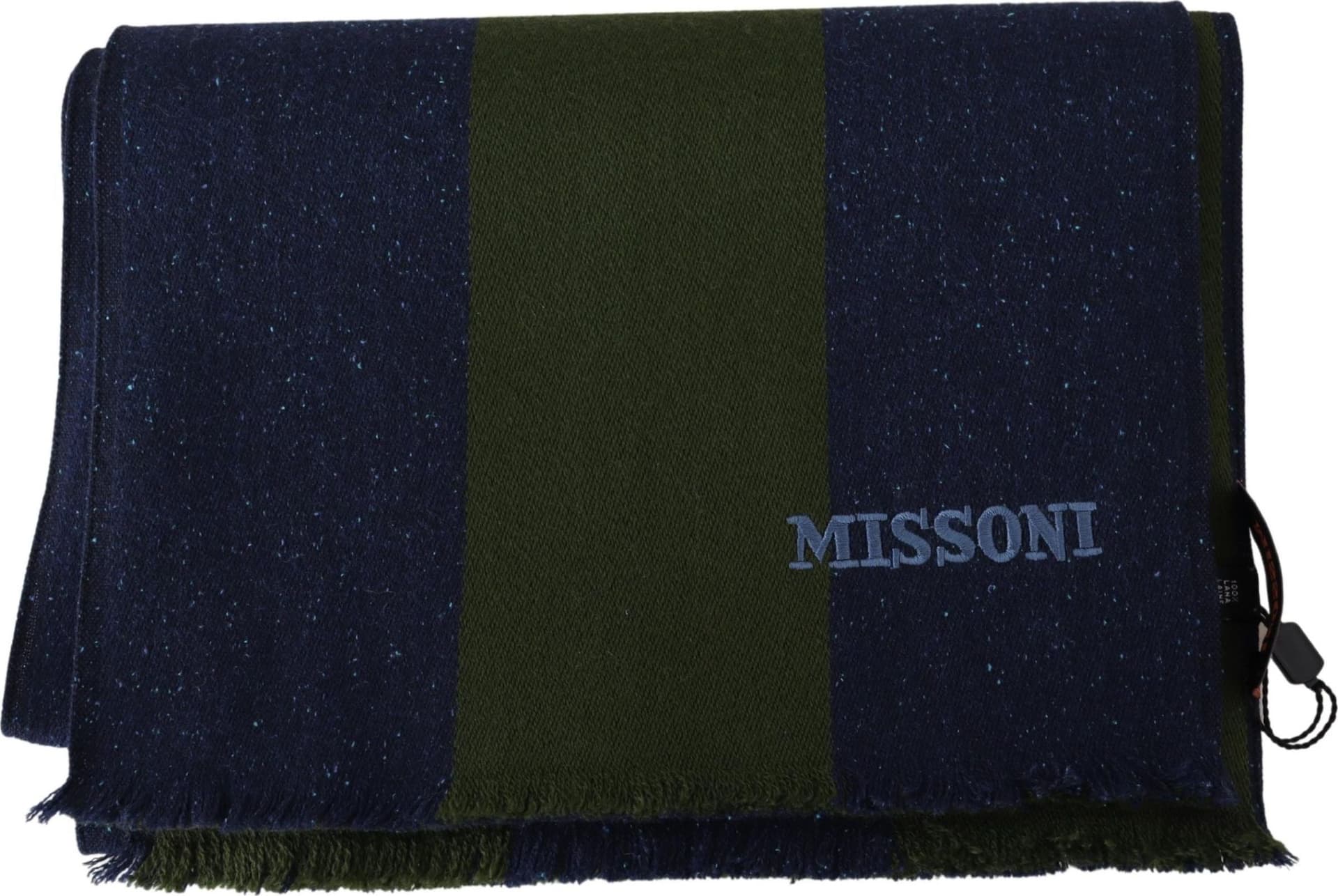 Blue Green Wool Unisex Neck Wrap Shawl Blue - 3