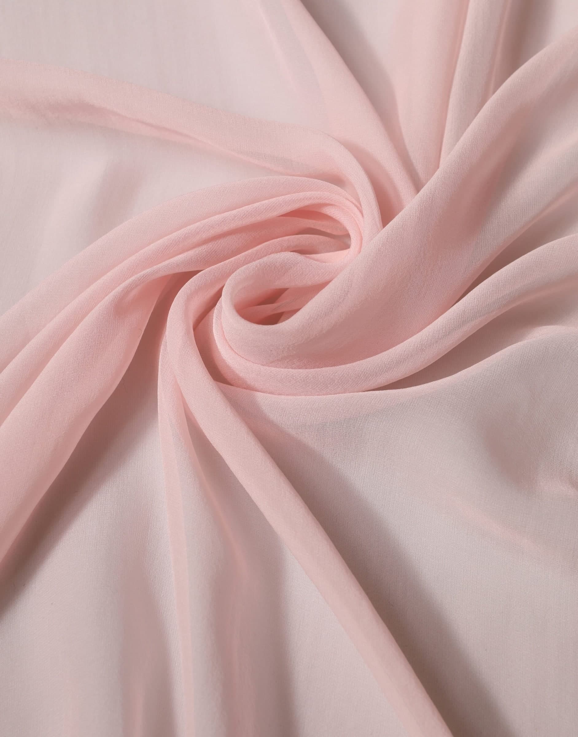 Light Pink Silk Neck Wrap Shawl Stole 272cm x 120cm Scarf - 3