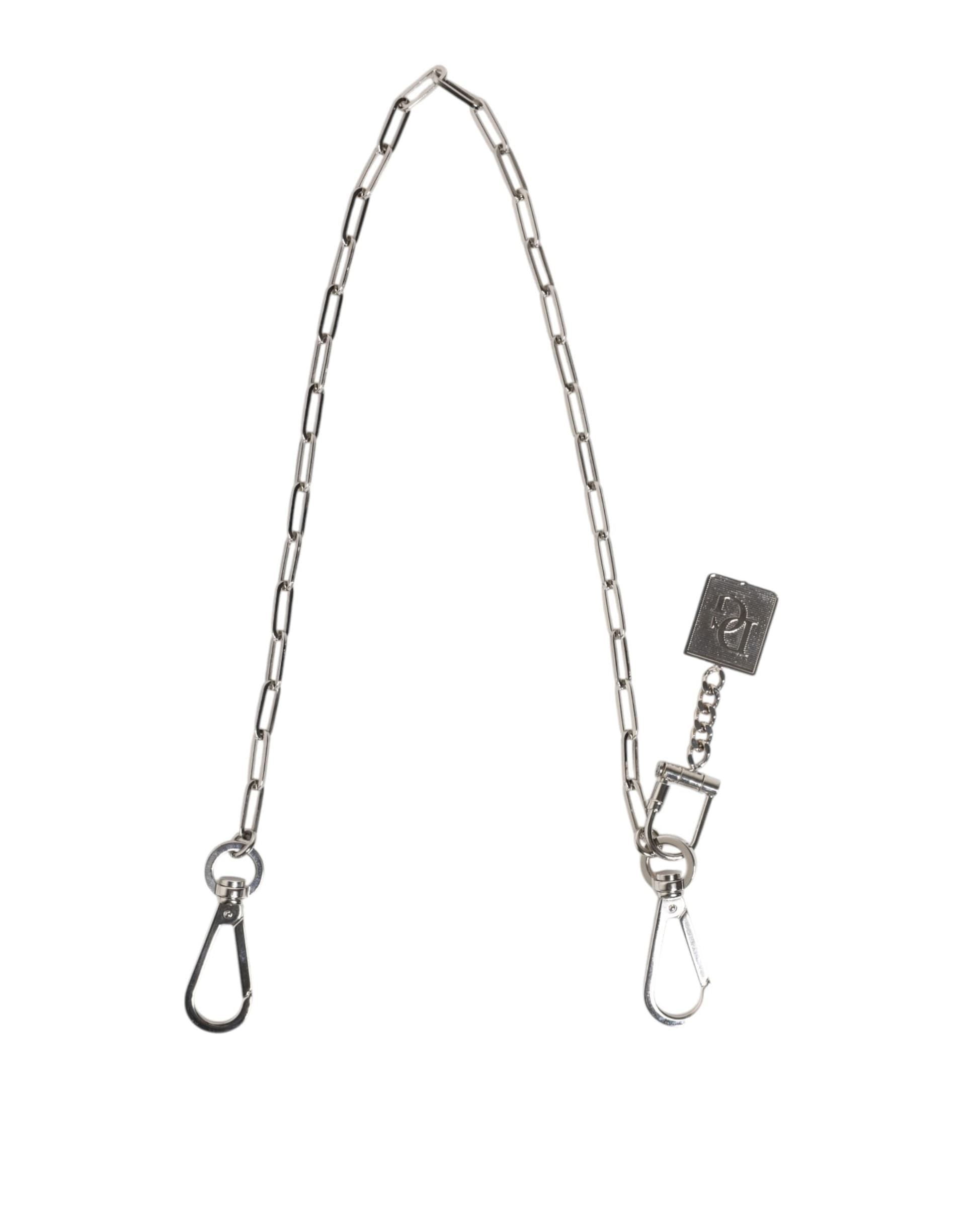 Silver Tone Metal Chain DG Charm Belt Keychain - 5