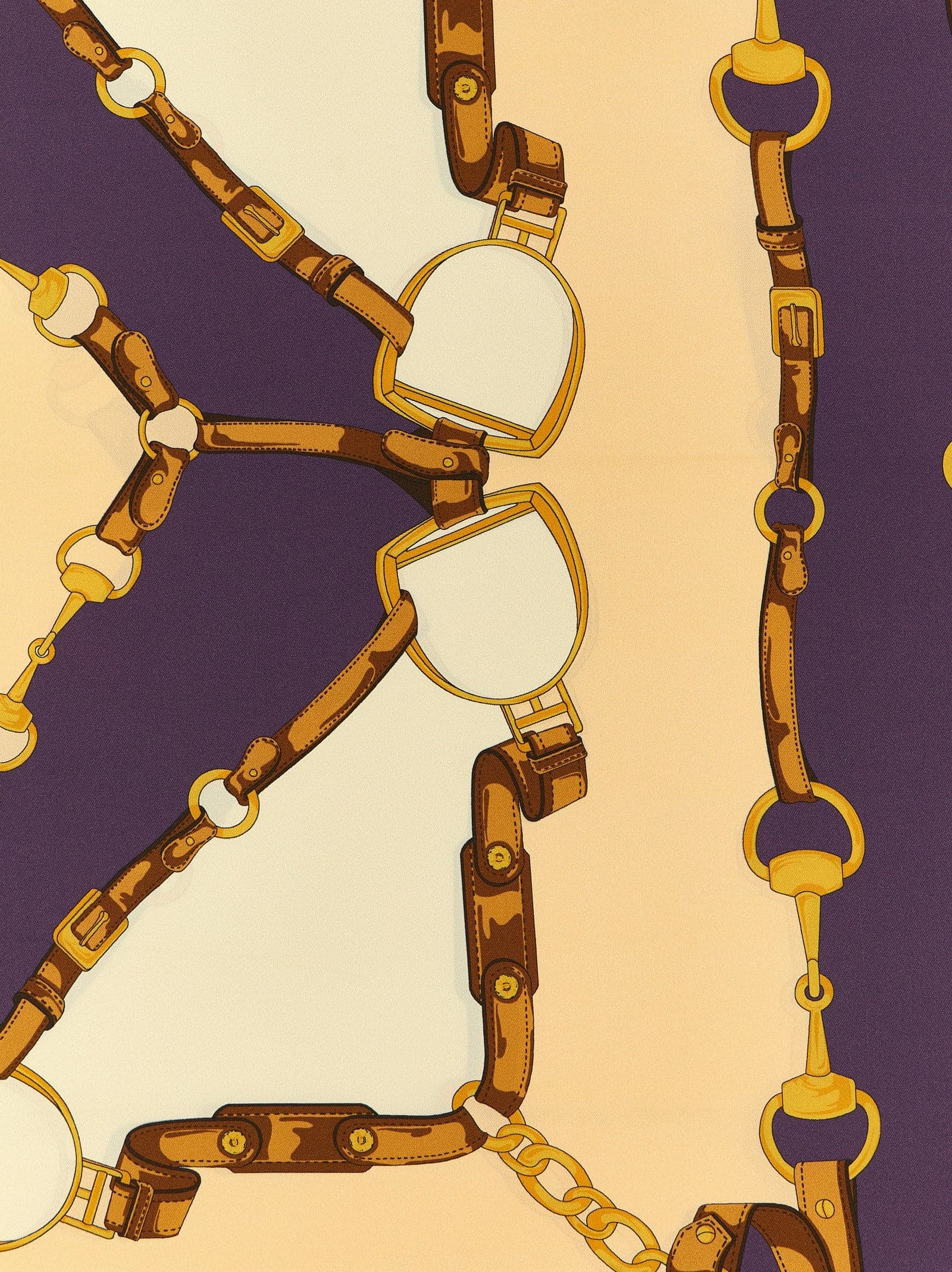 Beige Silk Scarf - 3