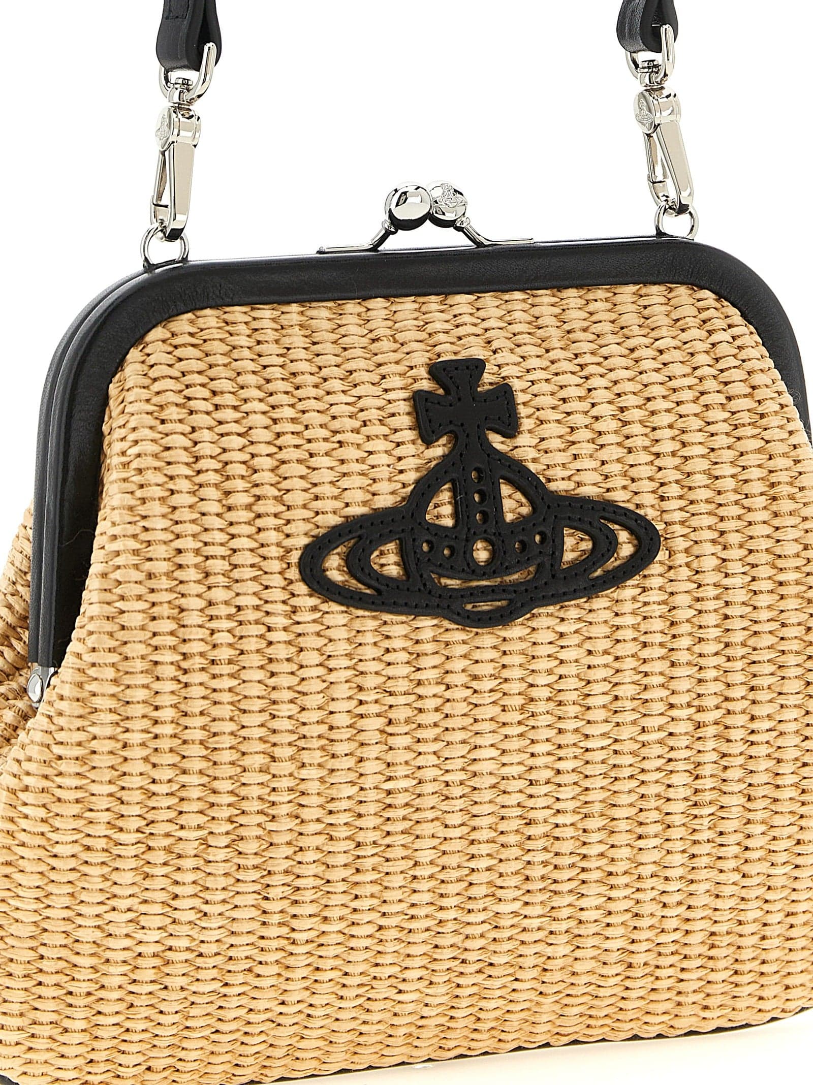 Beige Cotton Clutch Bag - 3