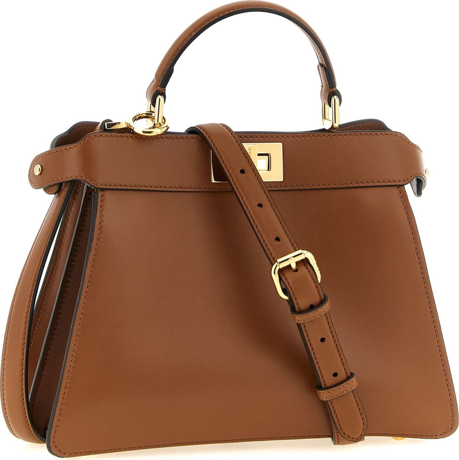 Brown Calfskin Crossbody Bag - 2
