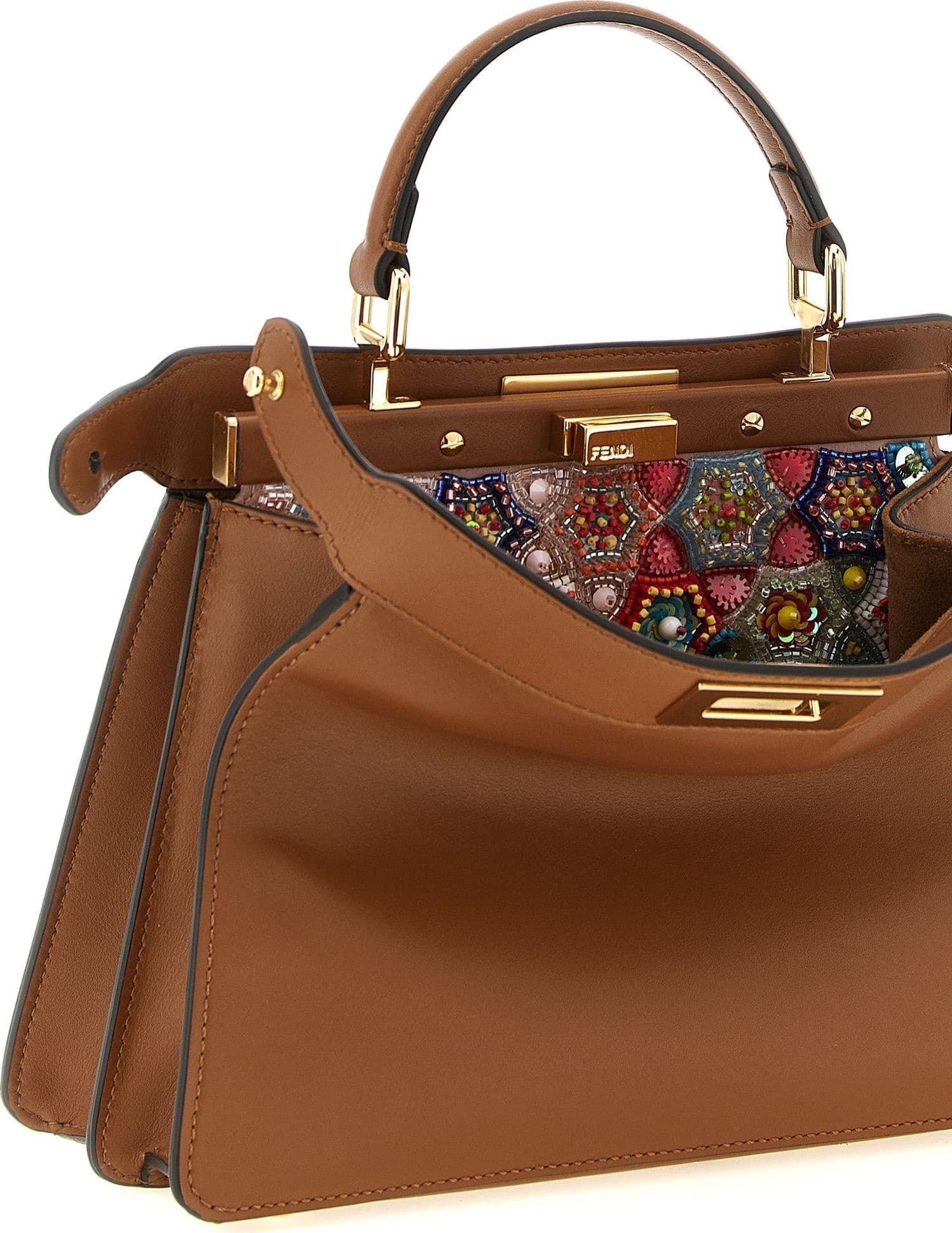 Brown Calfskin Crossbody Bag - 4