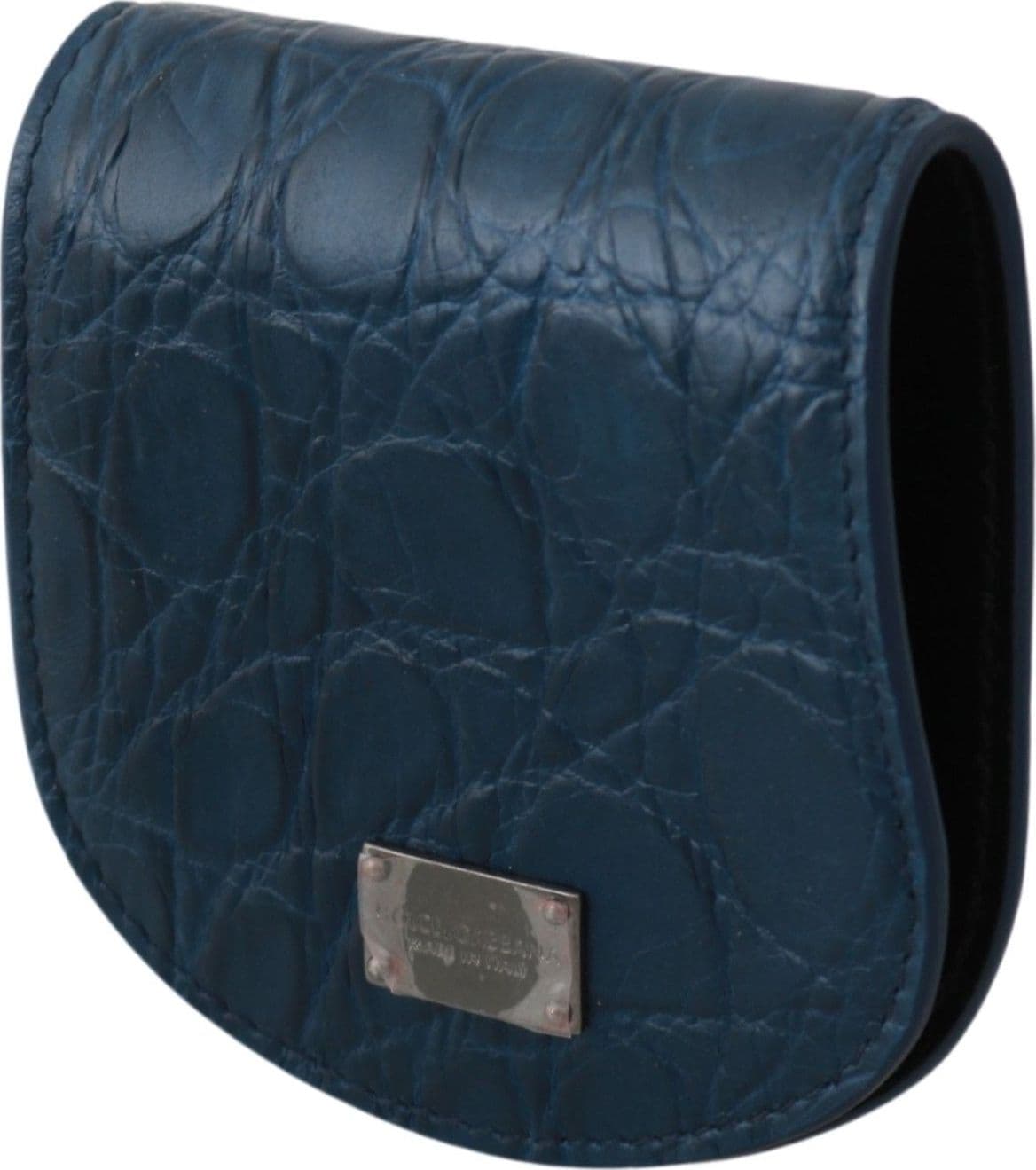 Blue Leather Holder Pocket Condom Case - 2