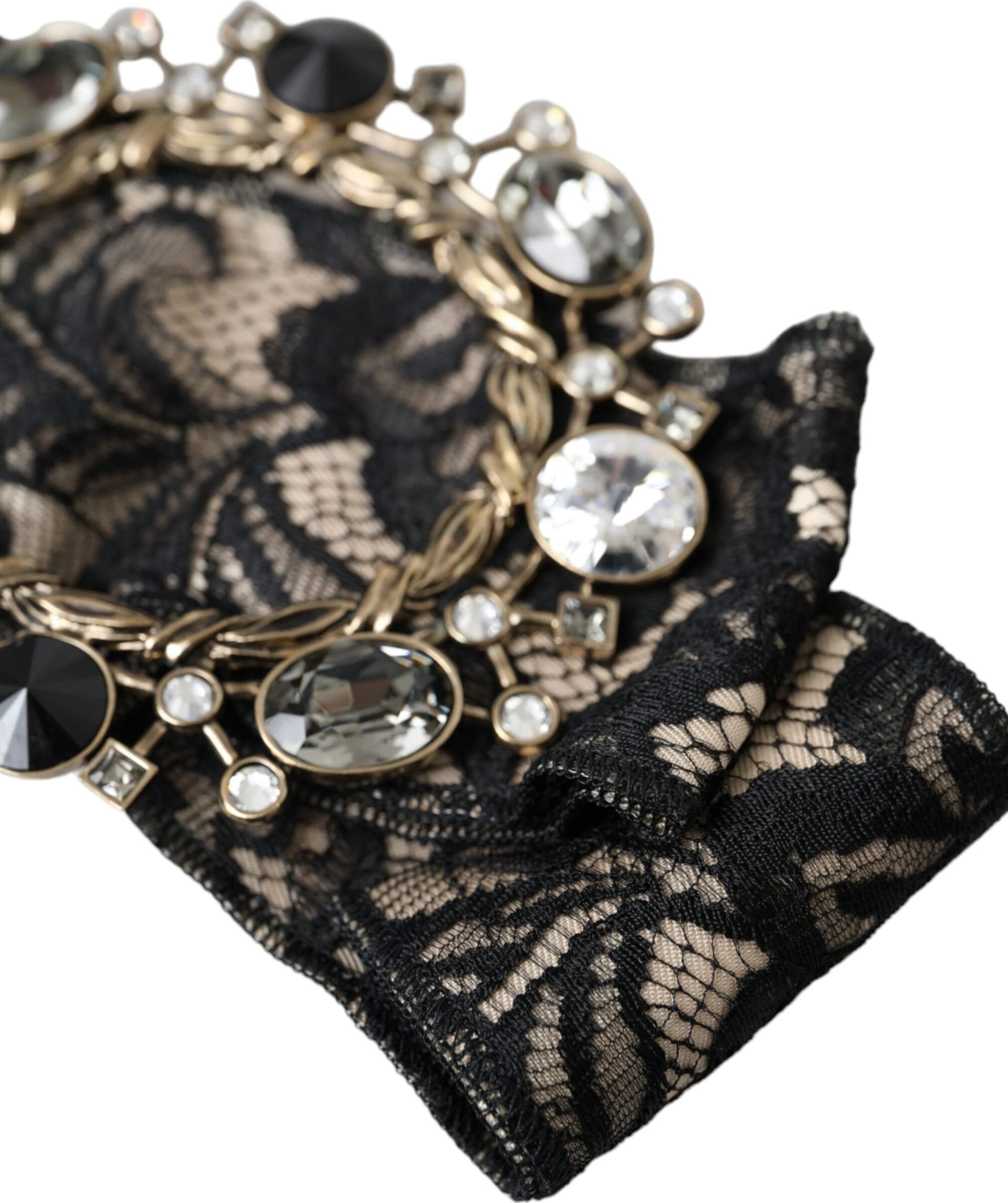 Black Lace Crystal Handmade Brooch Hair Pin - 4