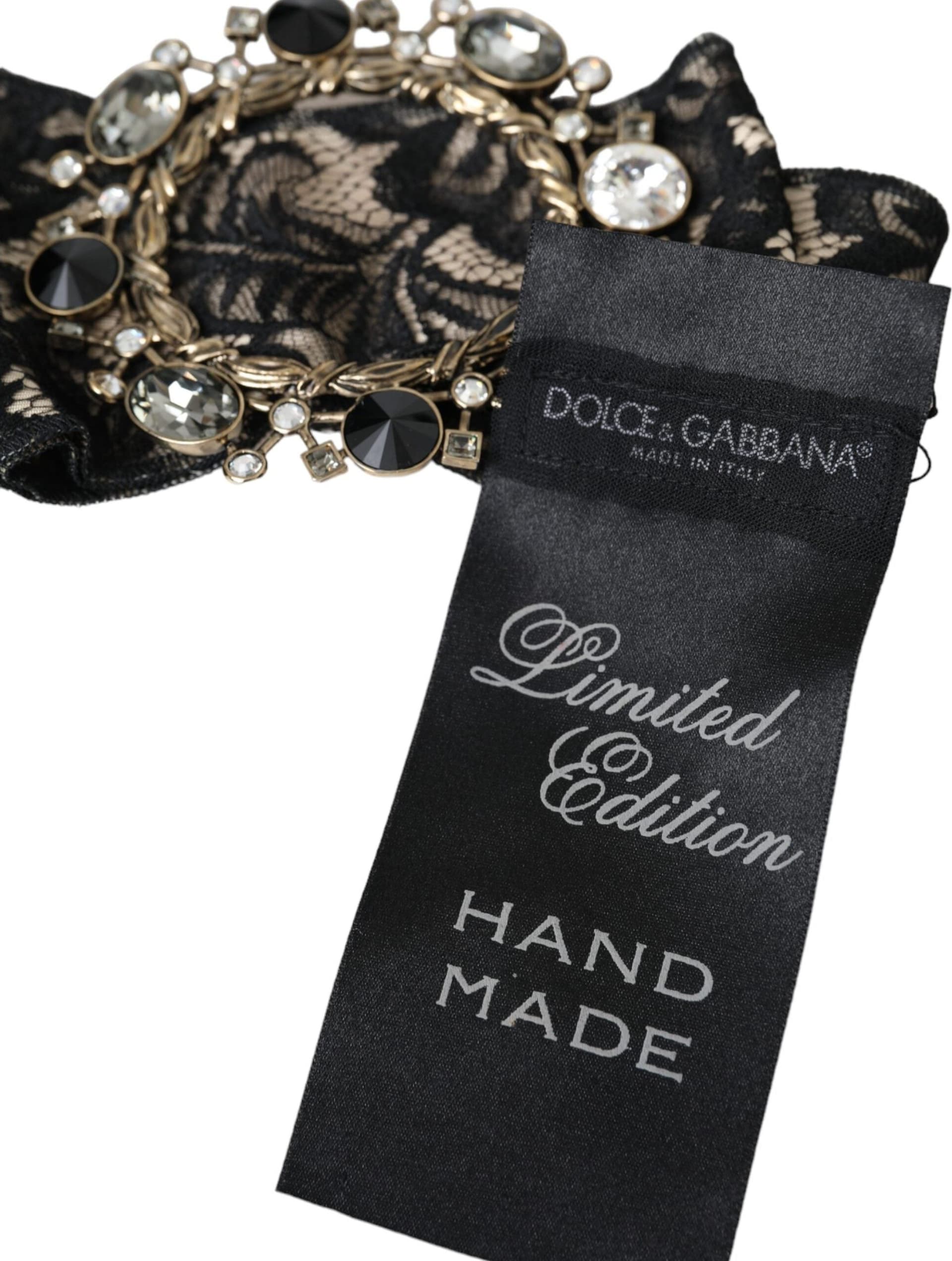 Black Lace Crystal Handmade Brooch Hair Pin - 6