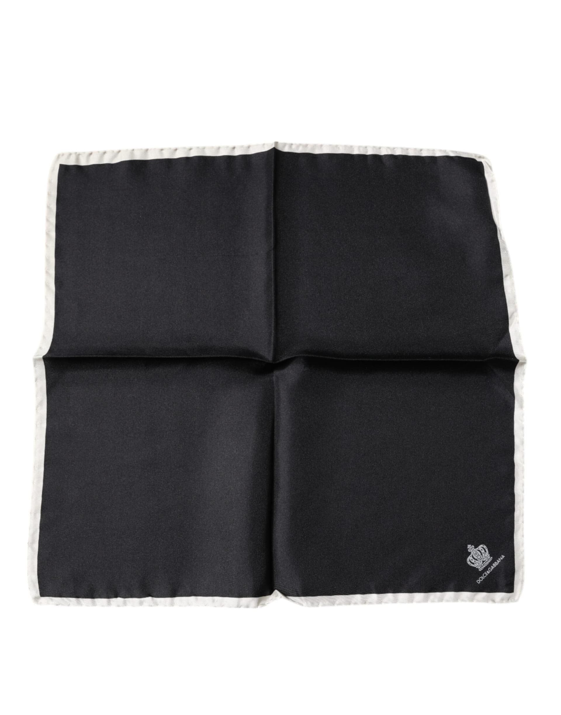 Black Crown Logo Square Handkerchief Scarf - 2