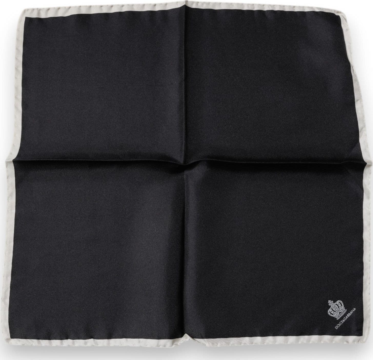 Black Crown Logo Square Handkerchief Scarf - 3