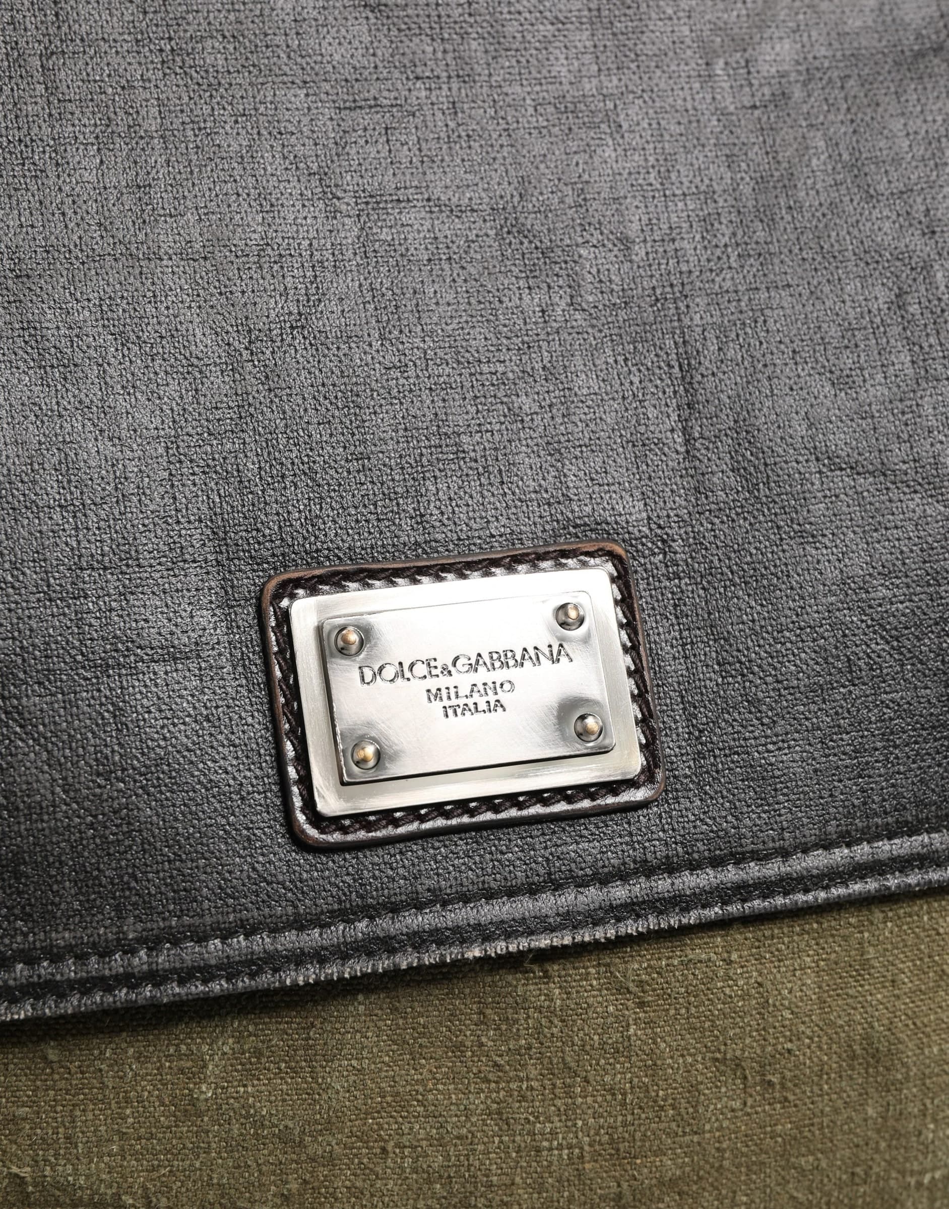 Military Green Two Tone Messenger Shoulder Borse Men Bag - 5