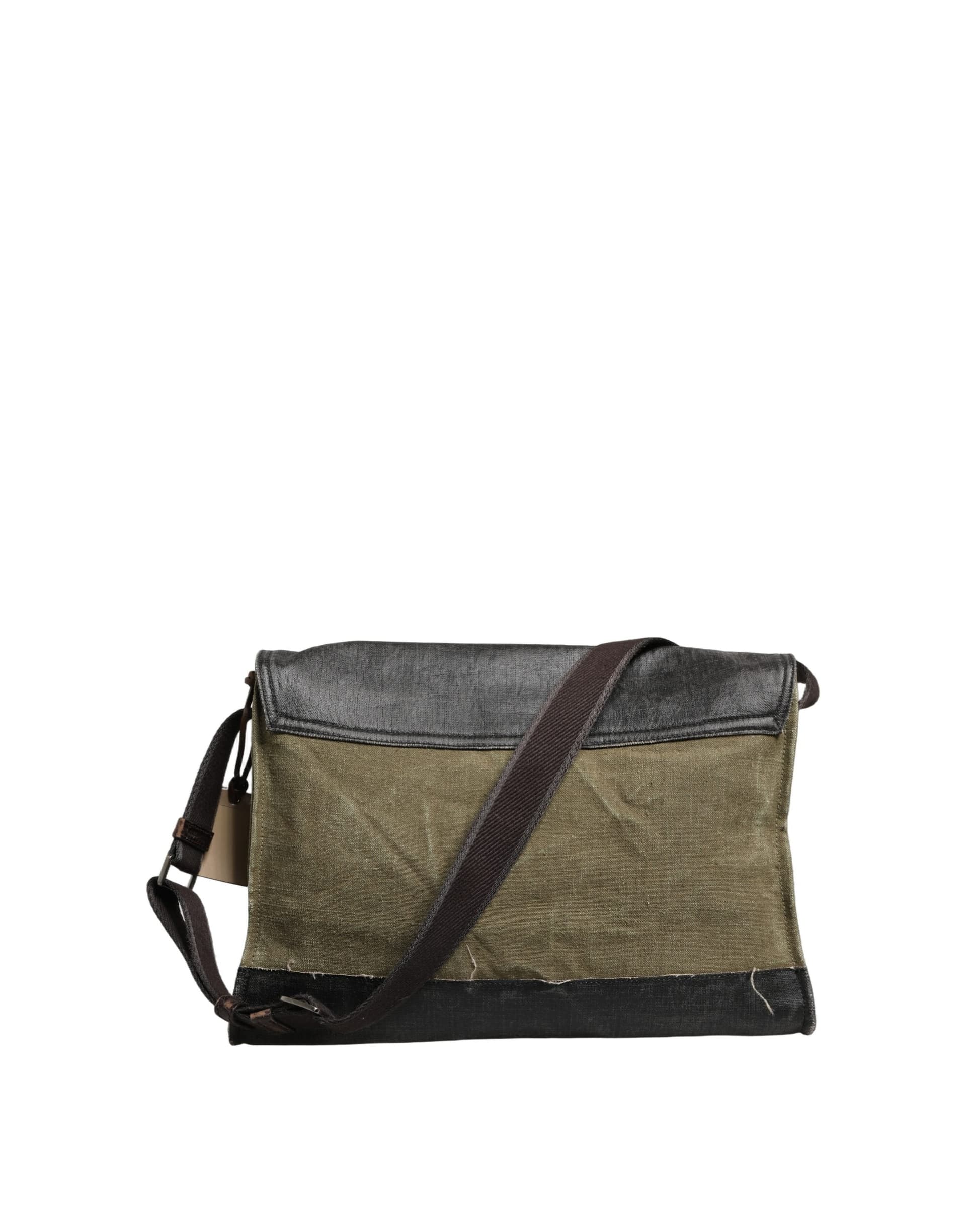 Military Green Two Tone Messenger Shoulder Borse Men Bag - 7
