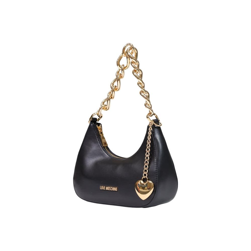 Black Polyester Handbag - 2