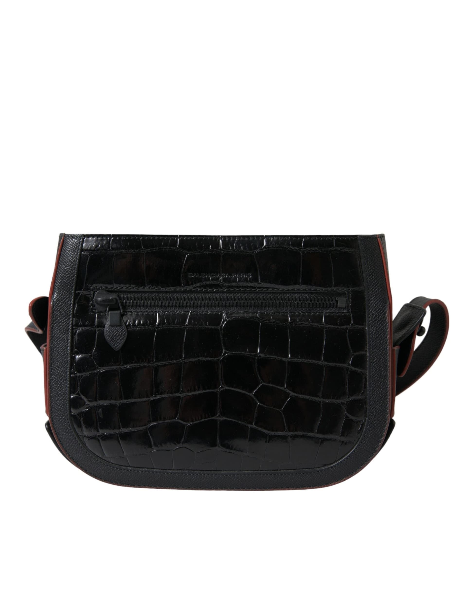 Black Exotic Leather Shoulder Crossbody Camera Bag - 2