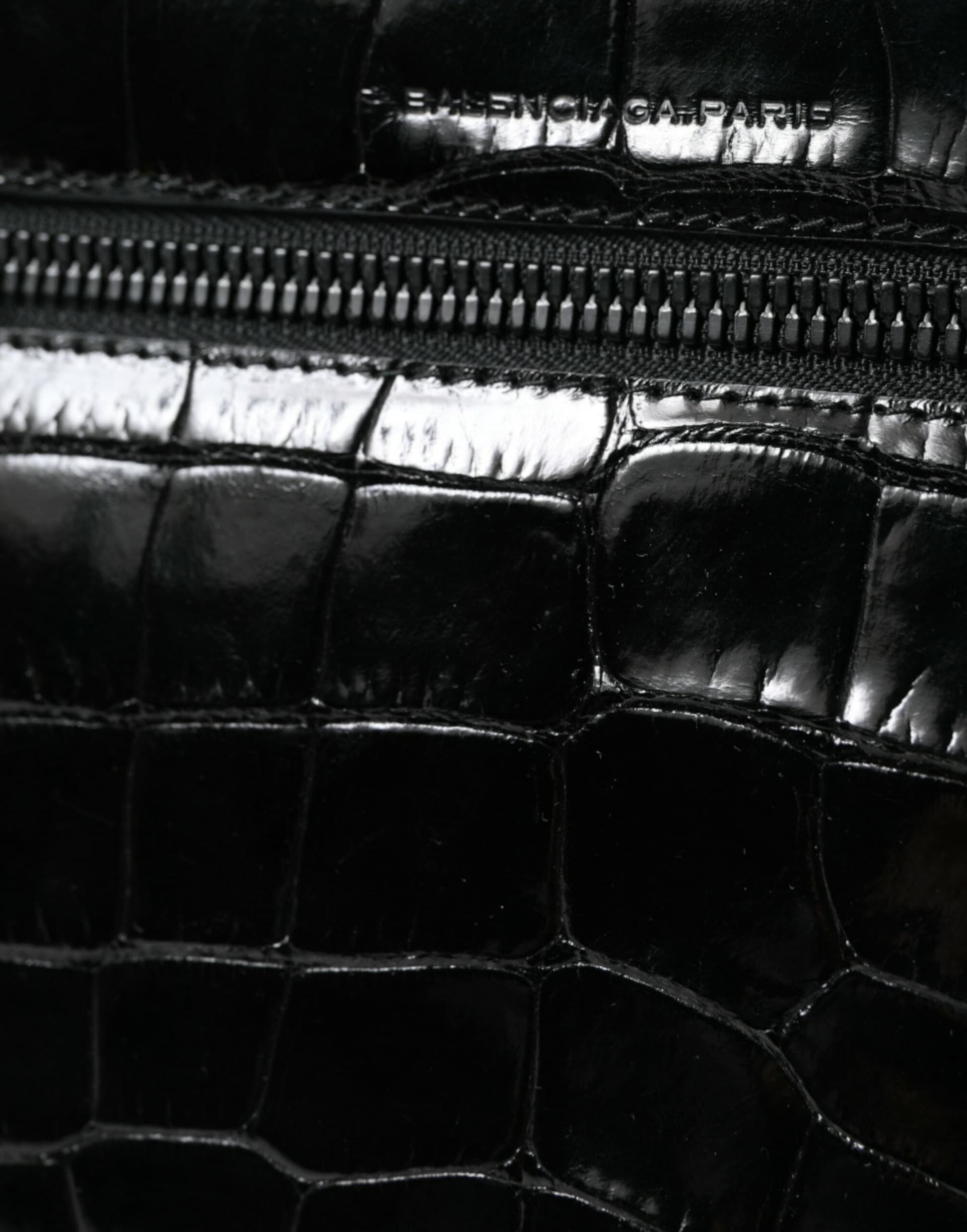 Black Exotic Leather Shoulder Crossbody Camera Bag - 6
