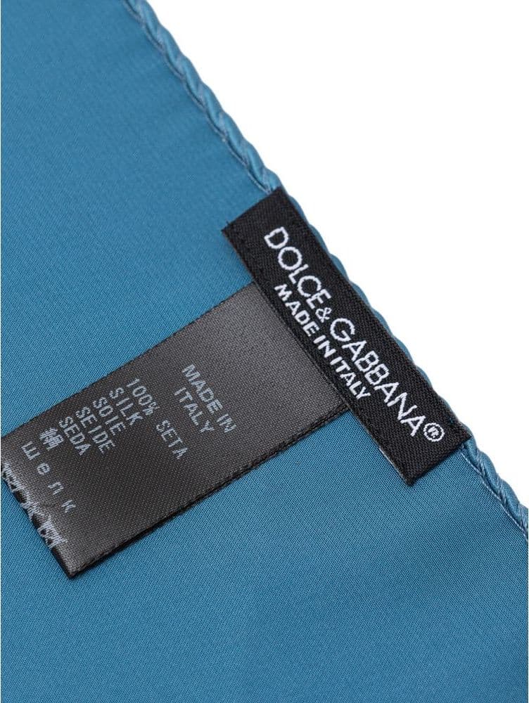 Light Blue Silk Pocket Square - 3