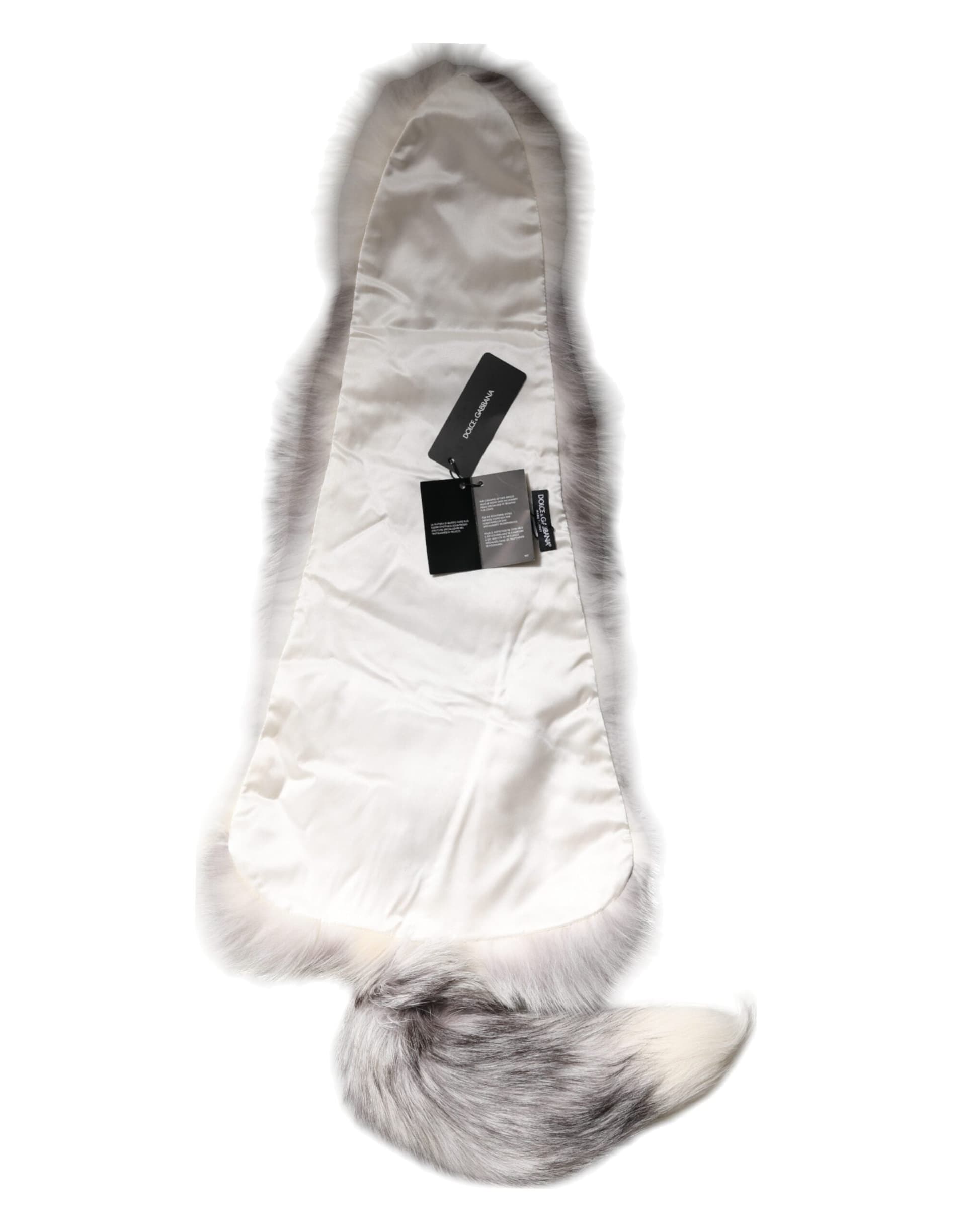 White Fox Fur Neck Wrap Warmer Winter Scarf - 2