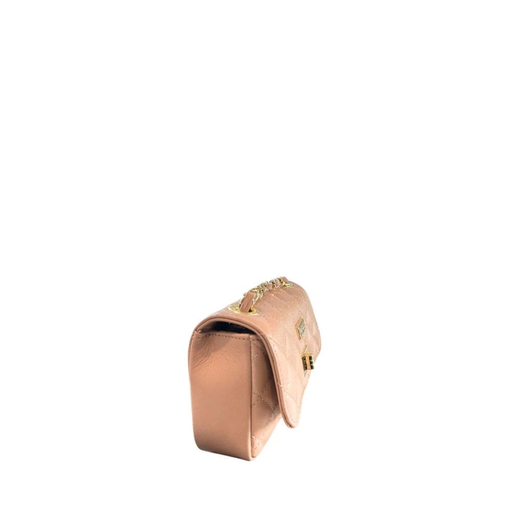 Pink Leather Women Crossbody Bag - 2