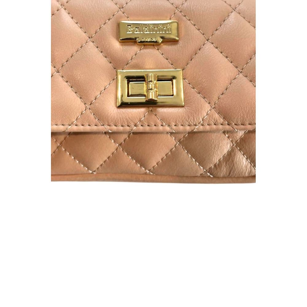 Pink Leather Women Crossbody Bag - 6
