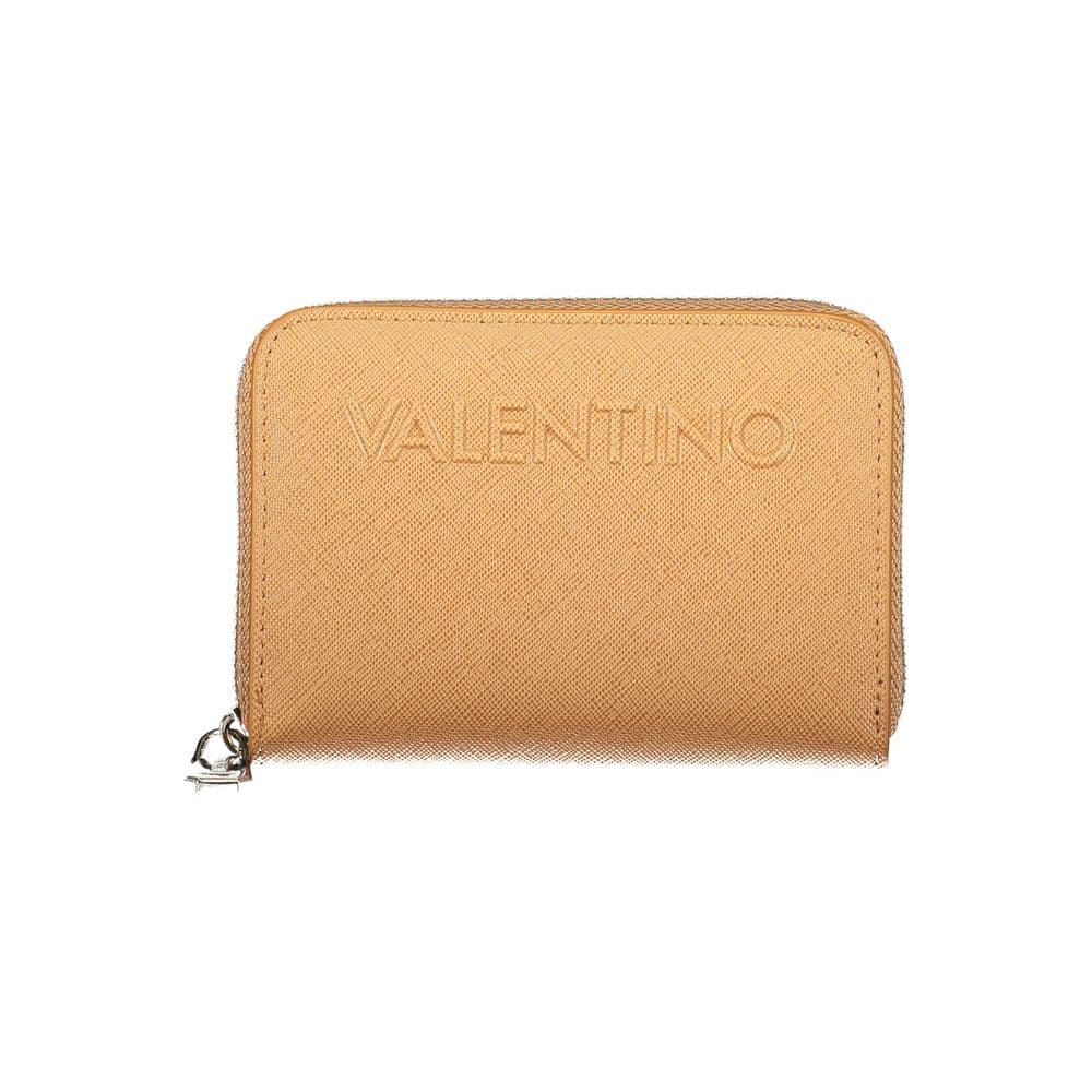 Brown Polyurethane Women's Wallet