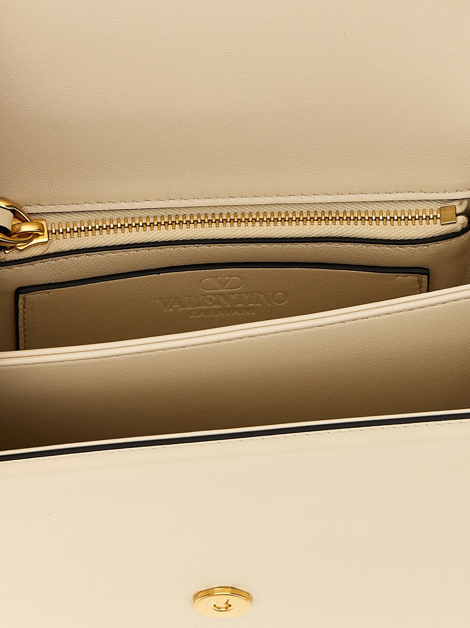 White Calfskin Shoulder Bag - 4