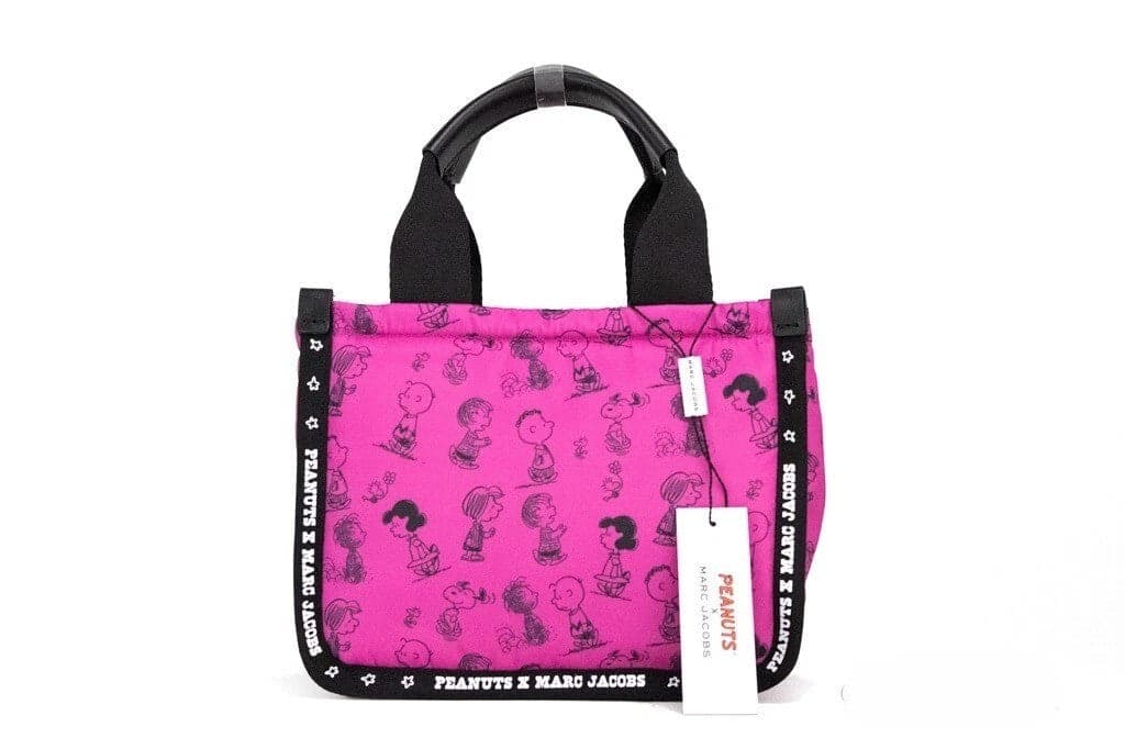 Marc Jacobs X Peanuts Mini Fuchsia Fedora Puffy Nylon Tote Convertible Handbag - 3