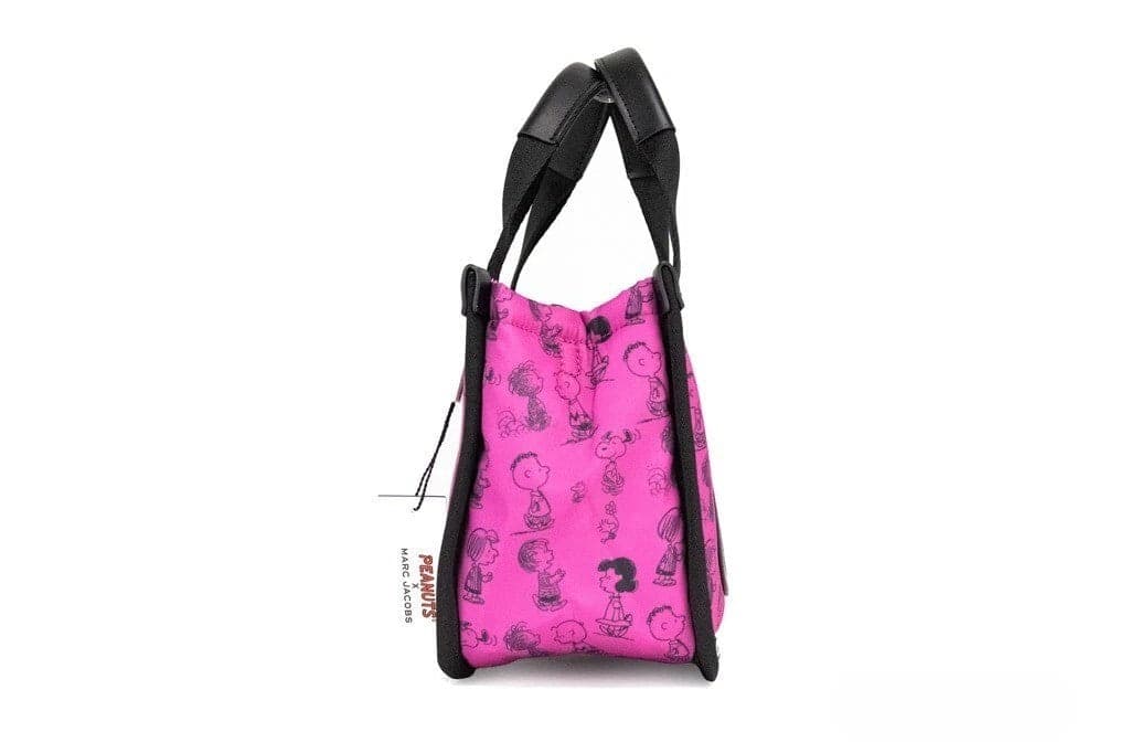 Marc Jacobs X Peanuts Mini Fuchsia Fedora Puffy Nylon Tote Convertible Handbag - 4
