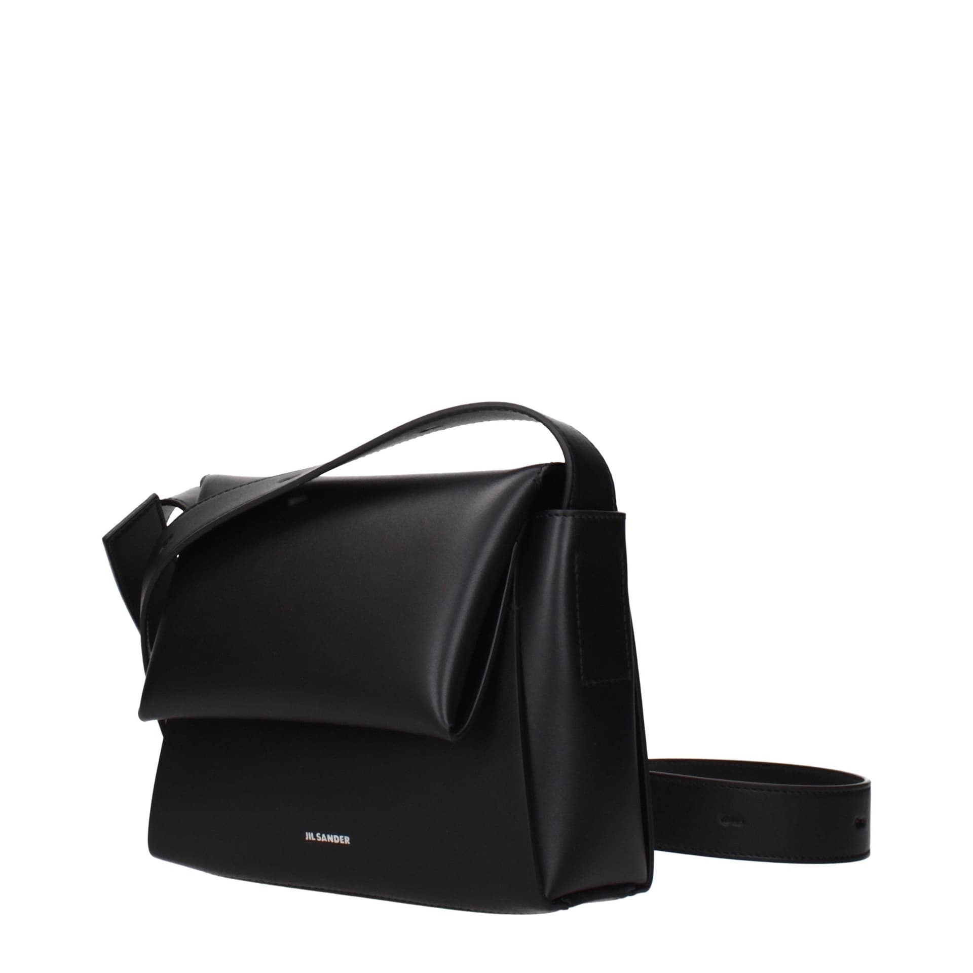 Black Leather Crossbody Bag - 2