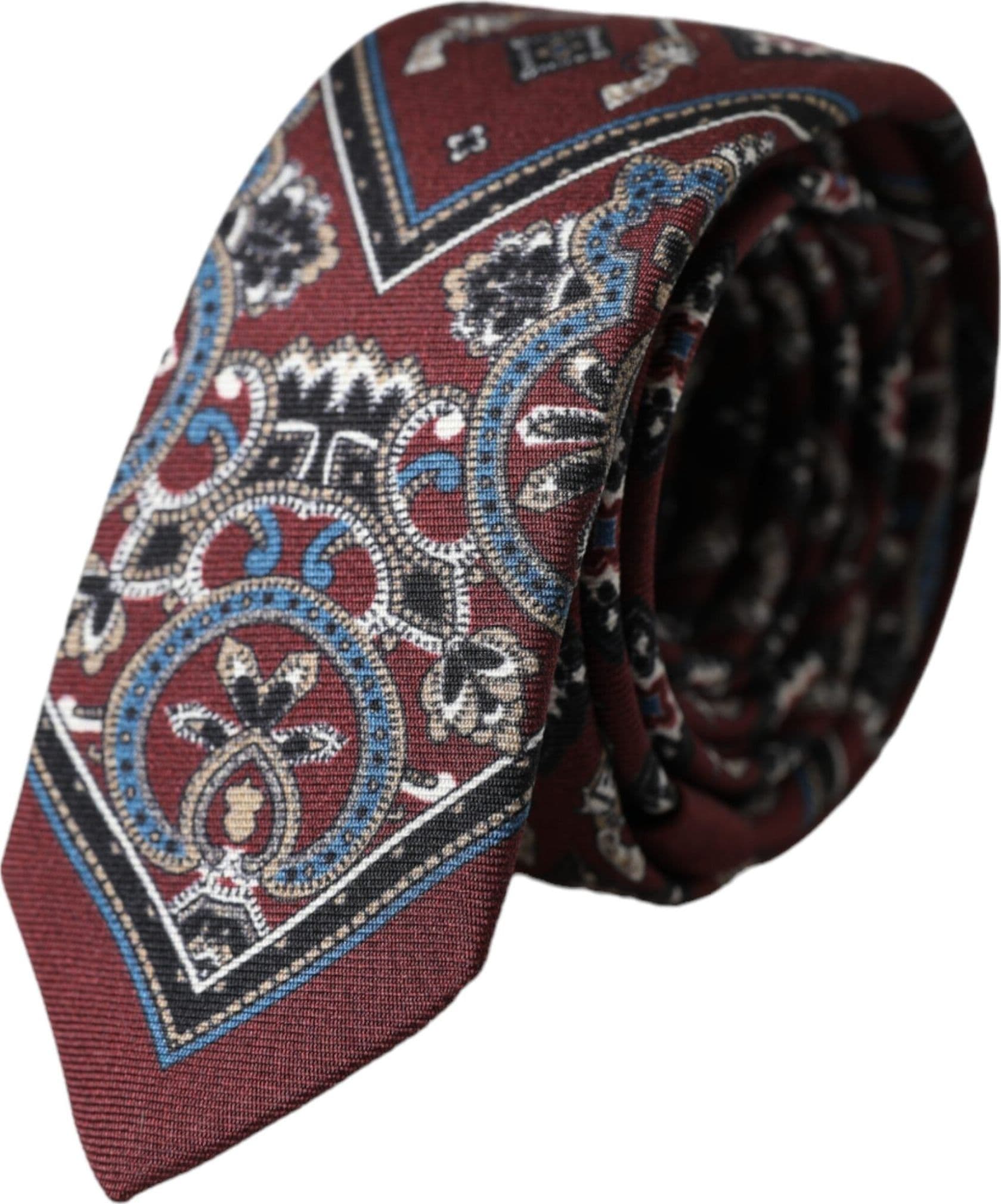 Bordeaux Printed 100% Silk Adjustable Men Tie