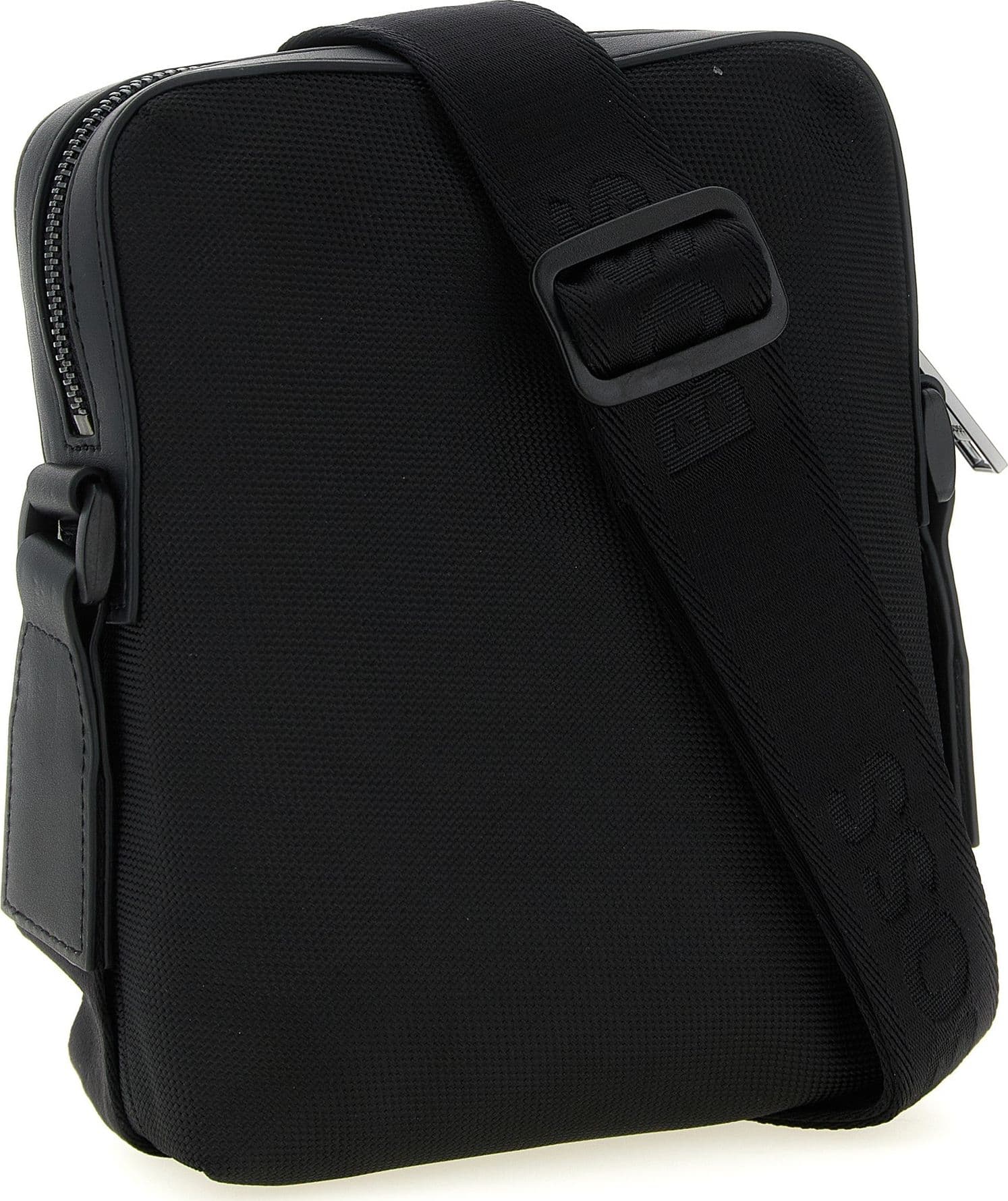 Black Polyester Crossbody Bag - 2