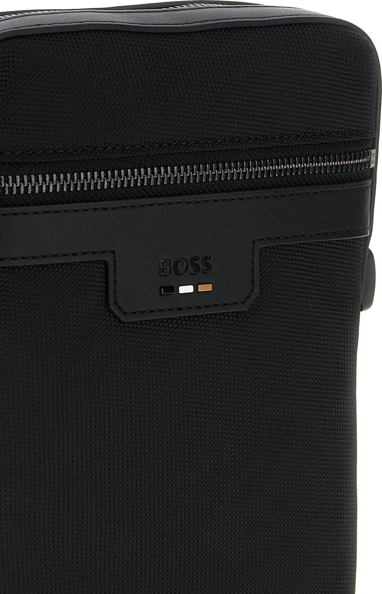 Black Polyester Crossbody Bag - 3