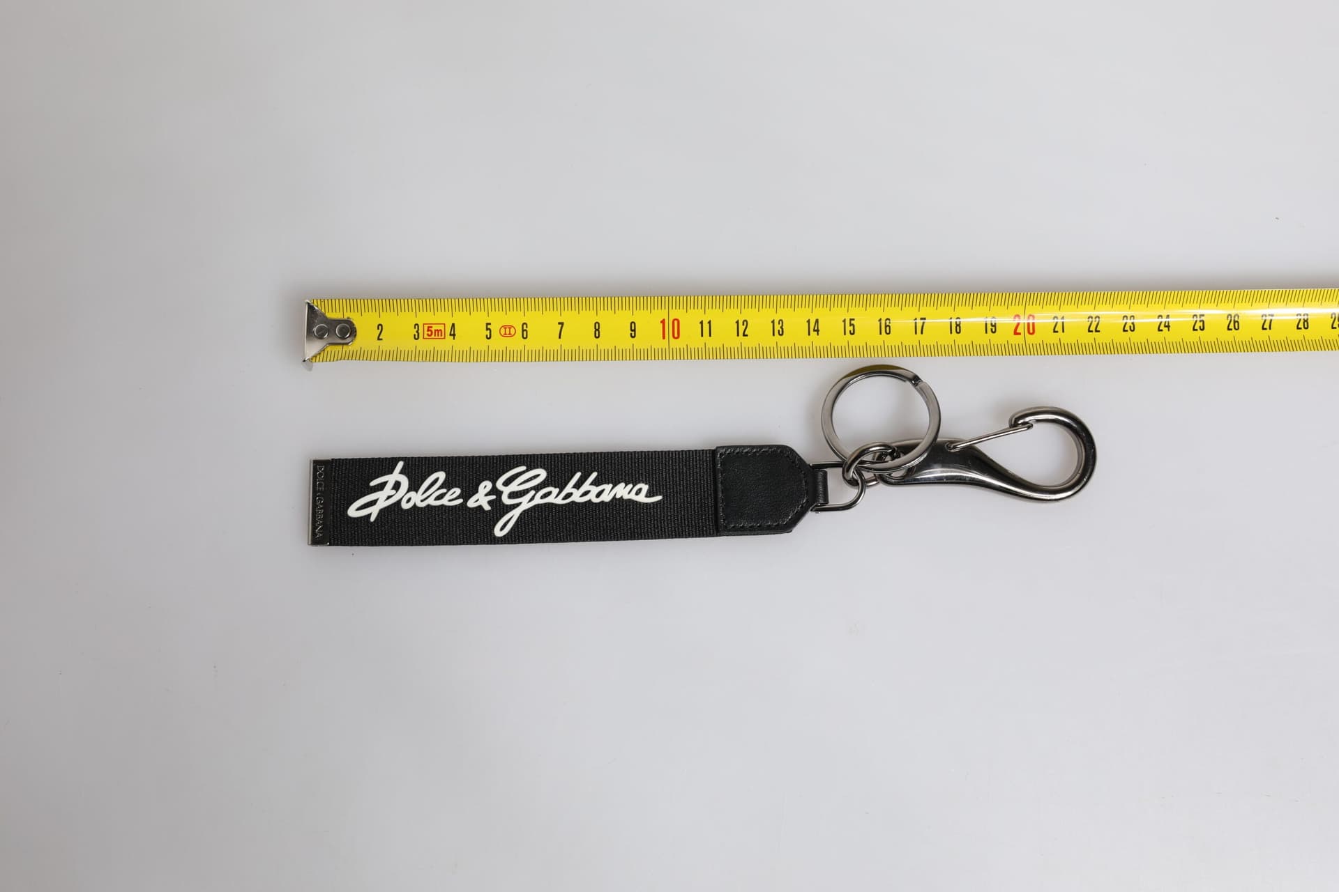 Black White DG Logo Silver Men Keychain Polyester Keyring - 5