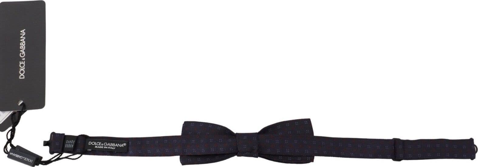Blue Pattern Silk Adjustable Neck Papillon Bow Tie - 2
